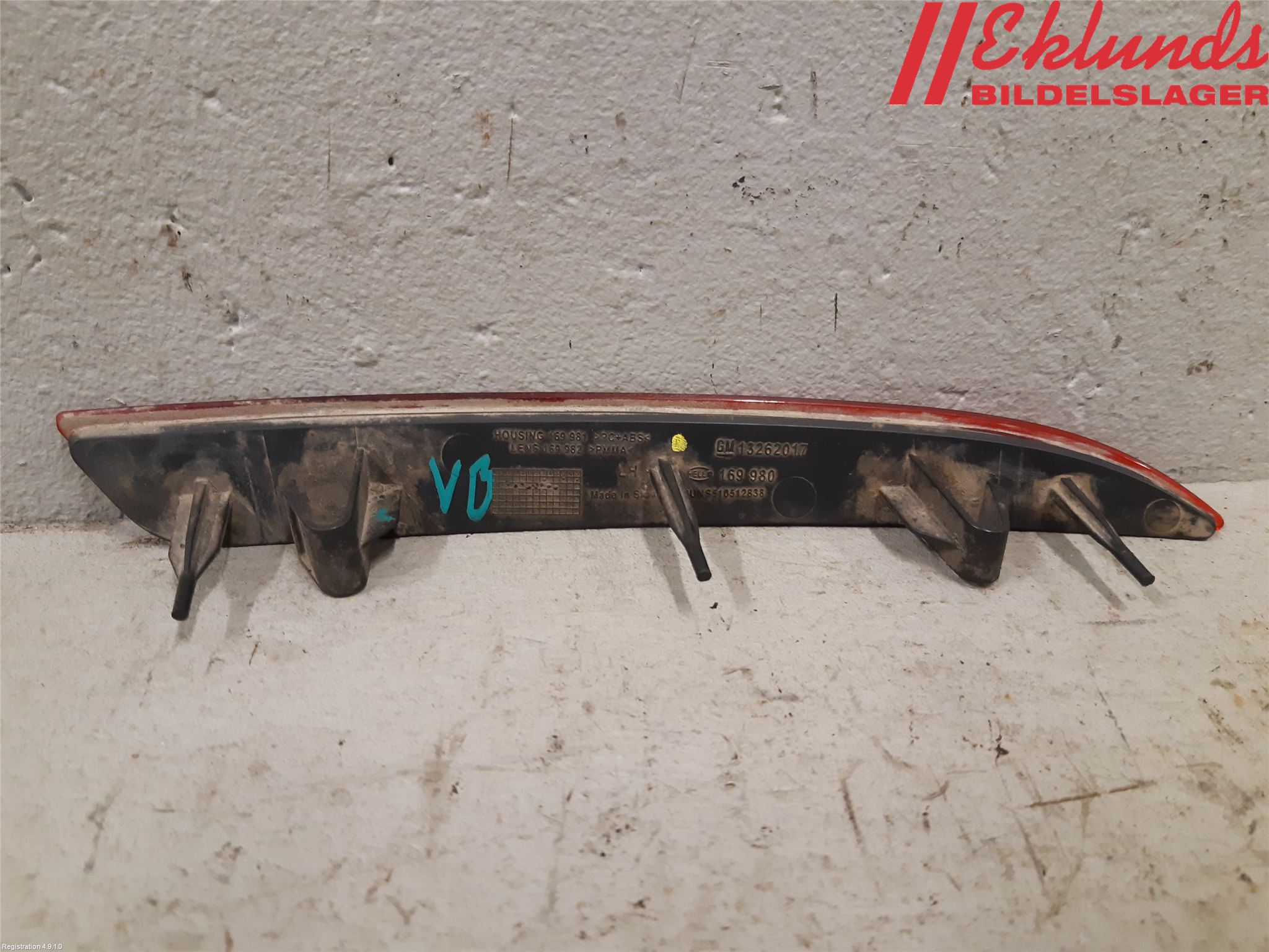 Opel ASTRA J 10-15 Dimljus/Reflex Bak