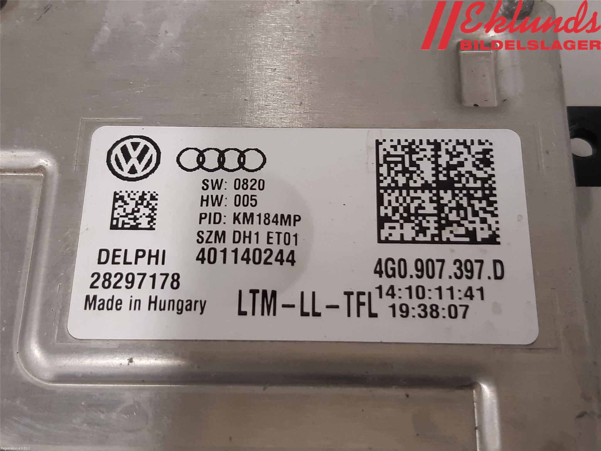 Audi A6/S6 4G 11-18 Styrenhet Strålkastare