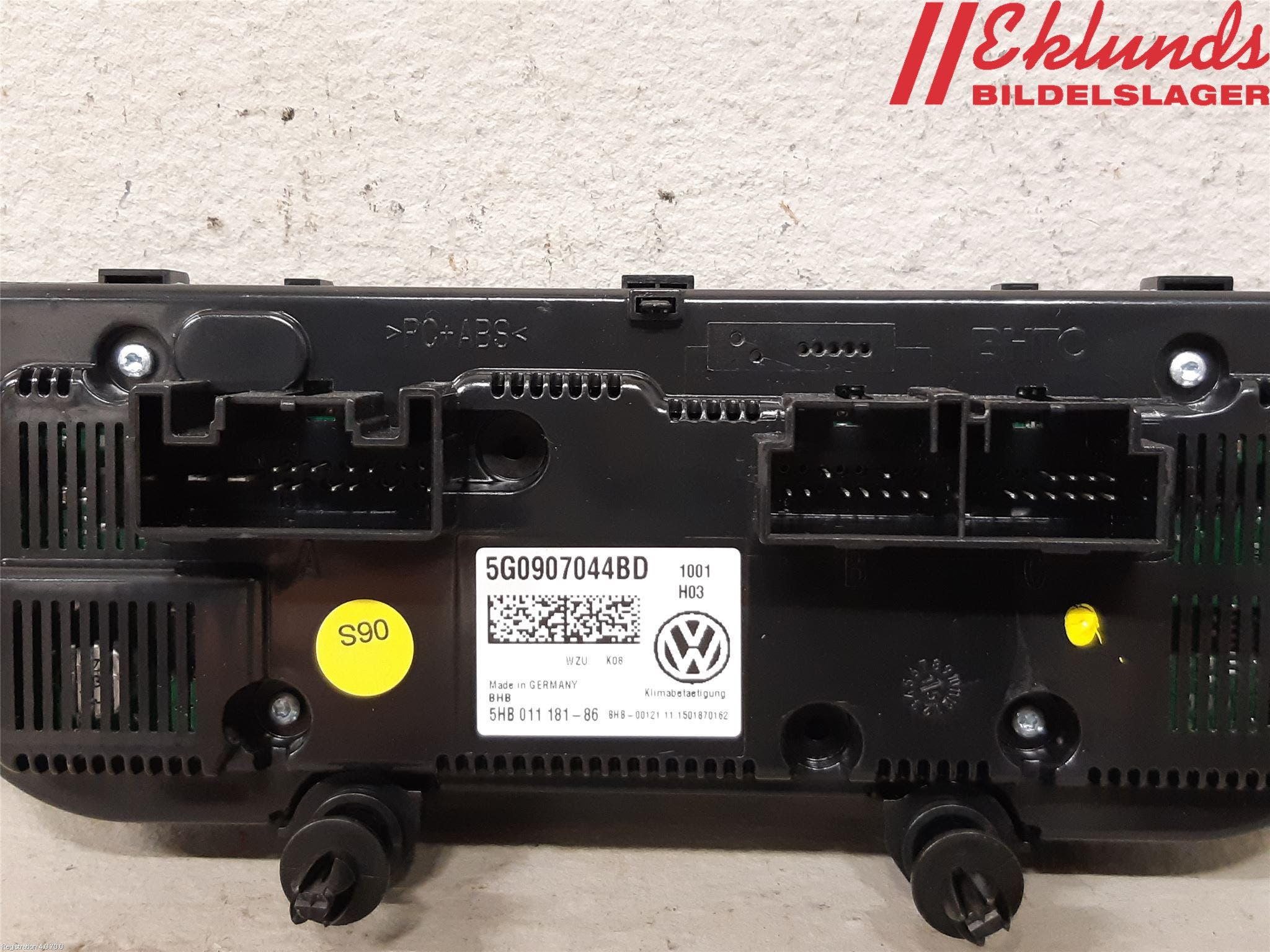 Volkswagen VW GOLF / E-GOLF VII 13-20 Ac Styrenhet Ac Manöveren