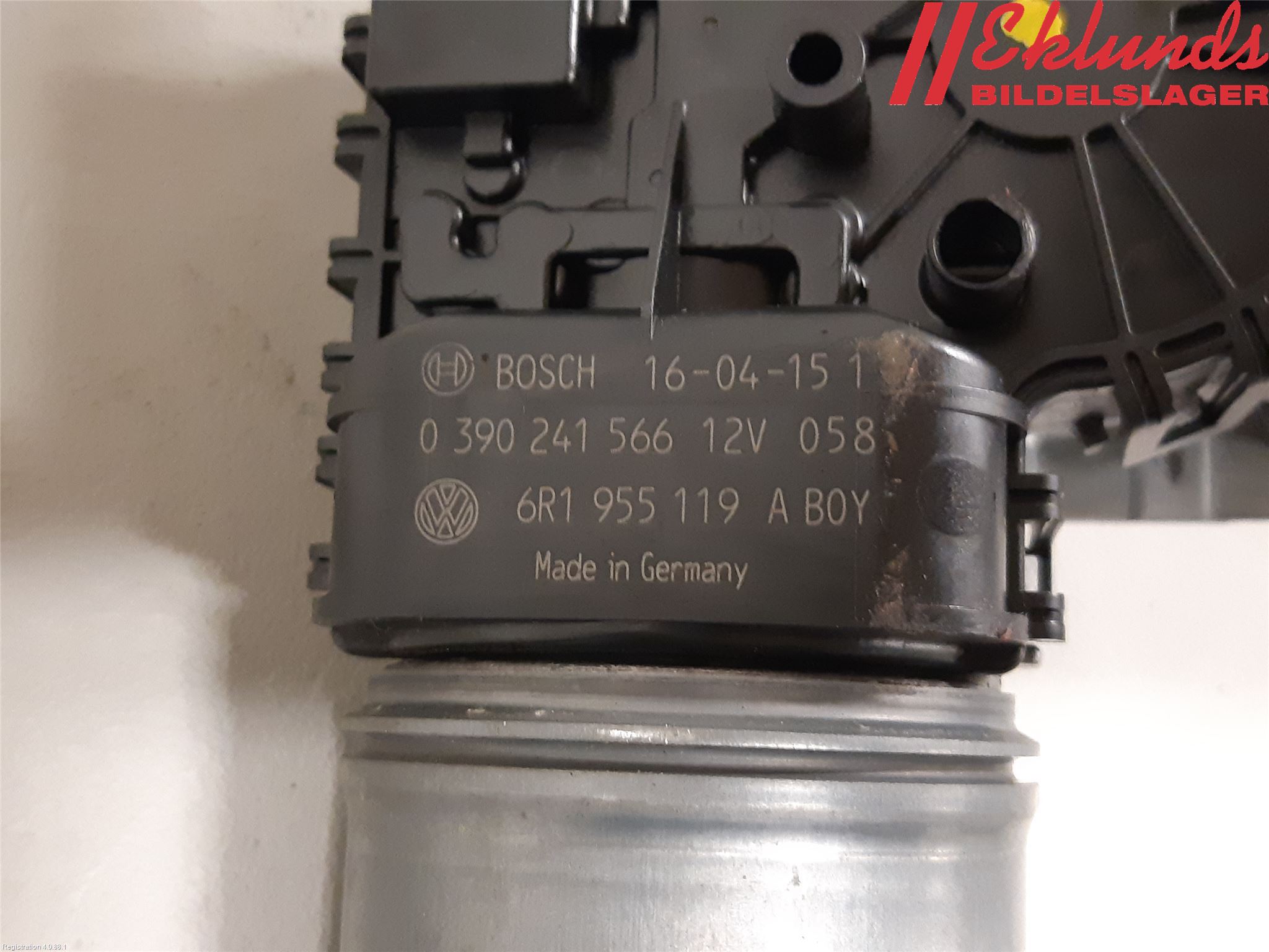 Volkswagen VW UP! / E-UP! Torkarmotor Vindruta