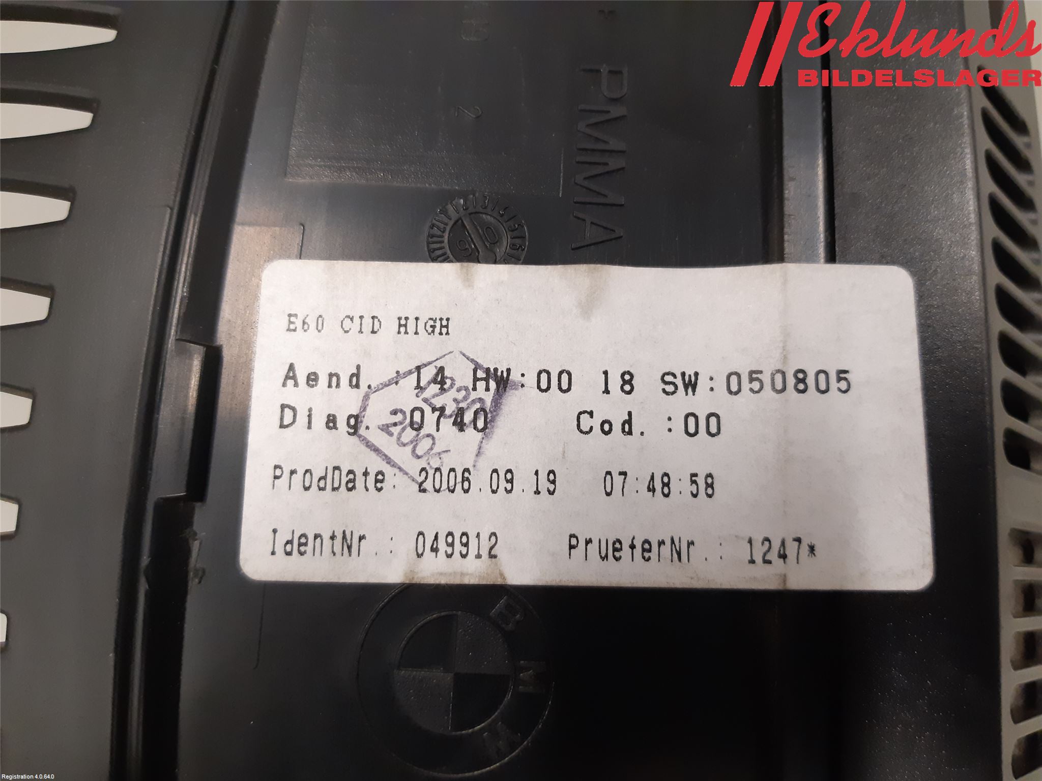 BMW 5 E60/61 Sed/Tou 02-10 Multifunktionsdisplay