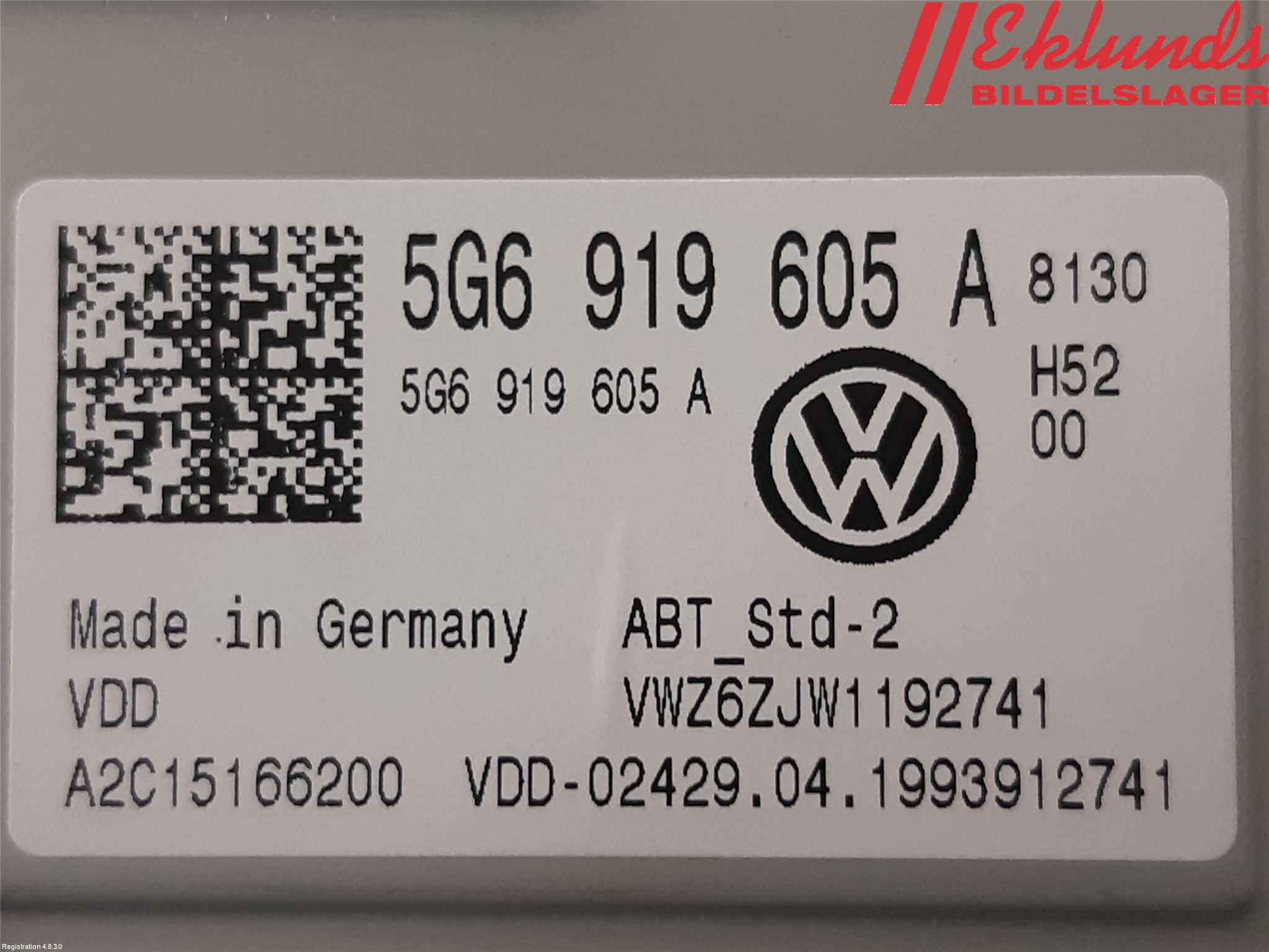 Volkswagen VW GOLF / E-GOLF VII 13-20 Multifunktionsdisplay