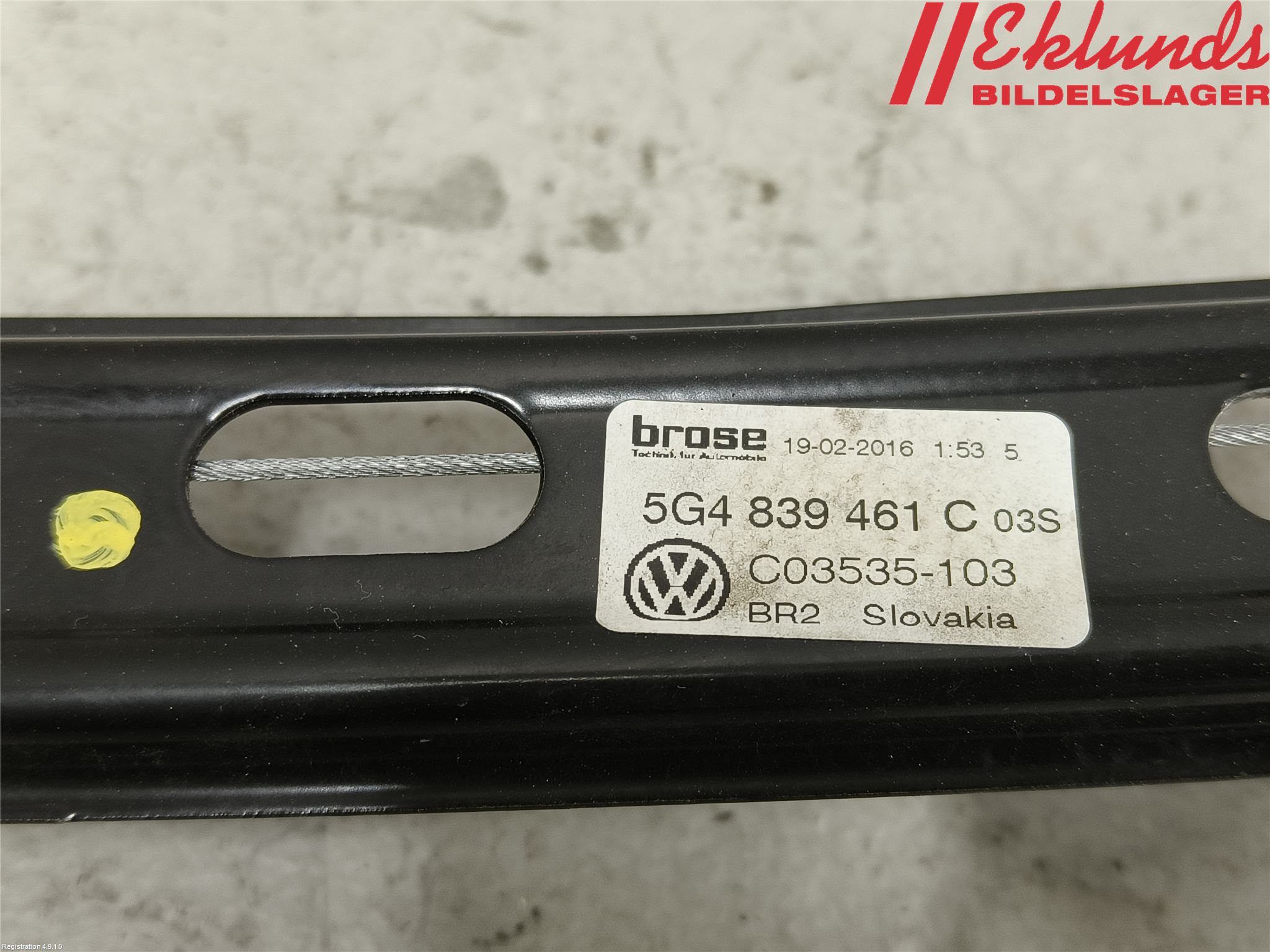 Volkswagen VW GOLF / E-GOLF VII 13-20 Fönsterhiss El Kompl