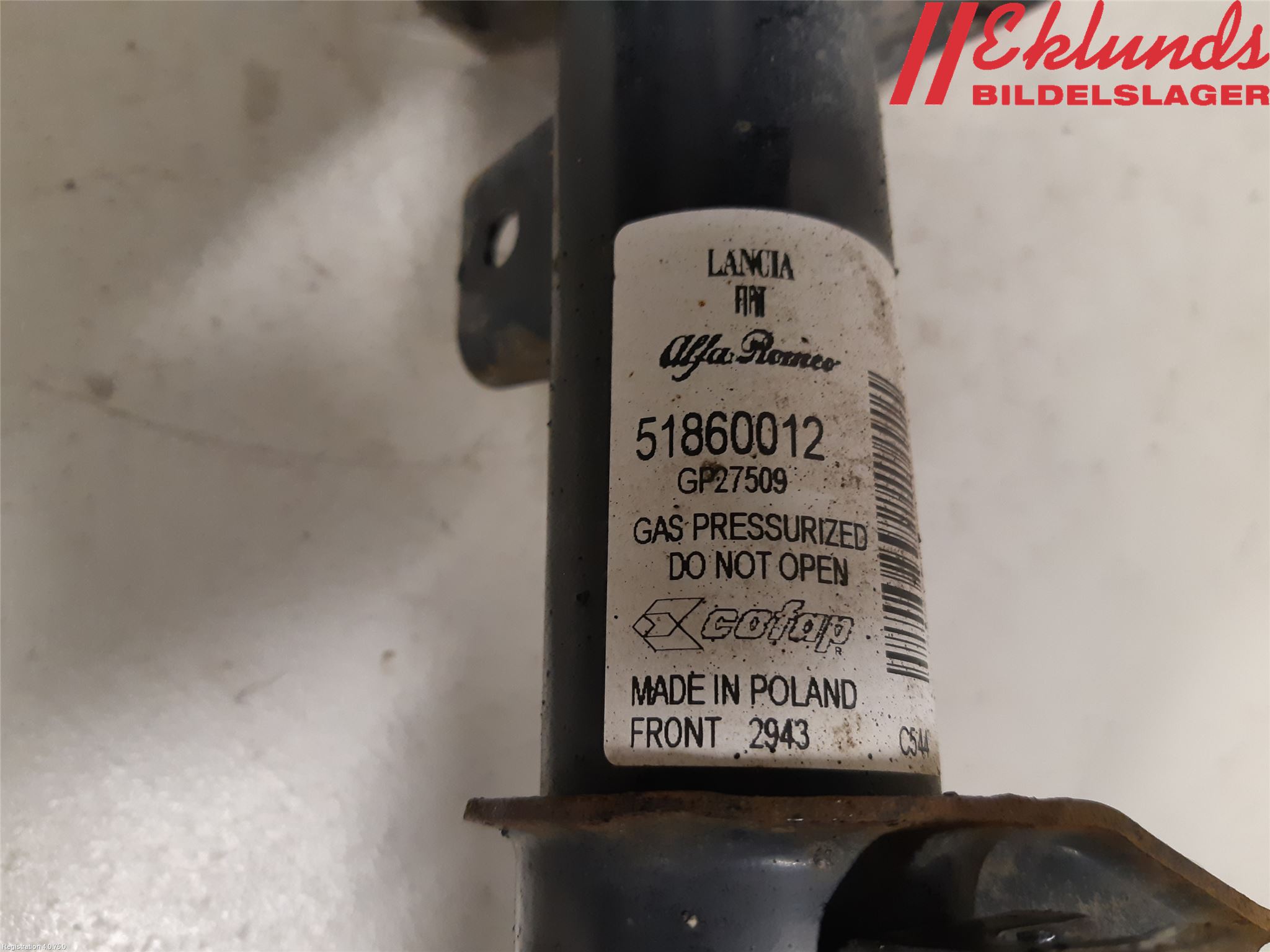 Fiat 500 07- Fjäderben Fram Vänster