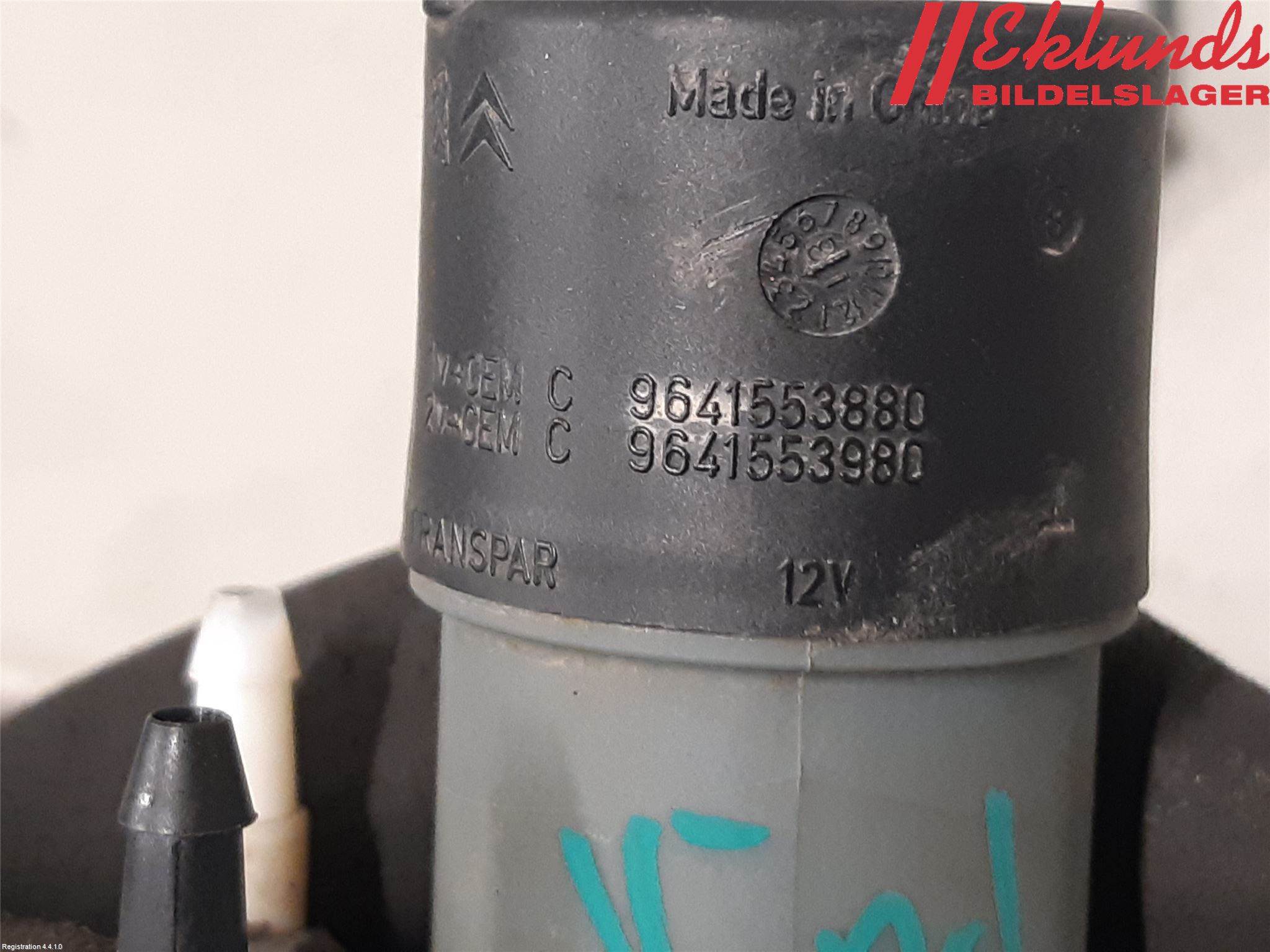Nissan QASHQAI 10-14 Spolarpump Vindruta