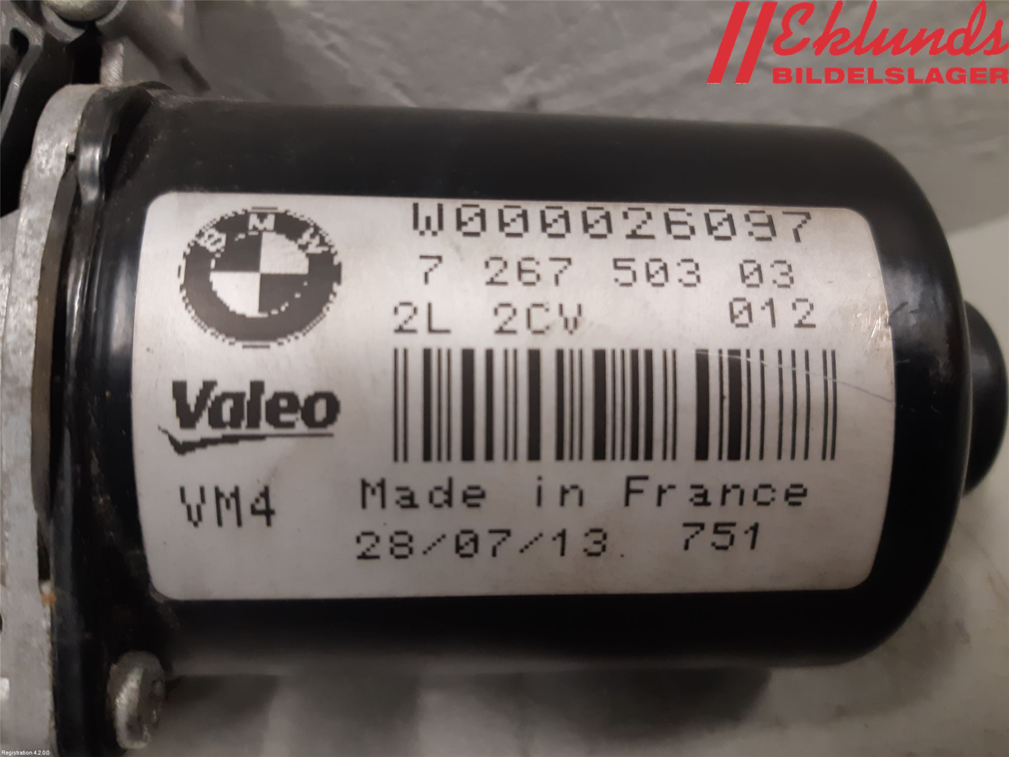 BMW 1 F20/F21 11-19 Torkarmotor Vindruta