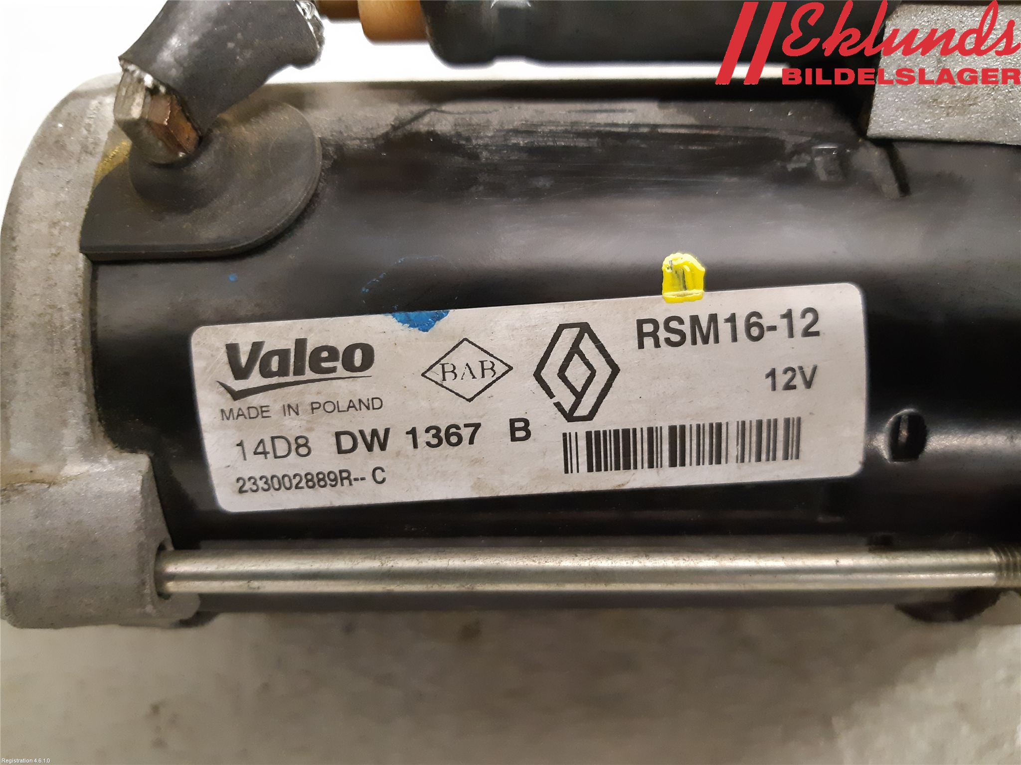 Renault TRAFIC/E-TECH 15- Startmotor Diesel