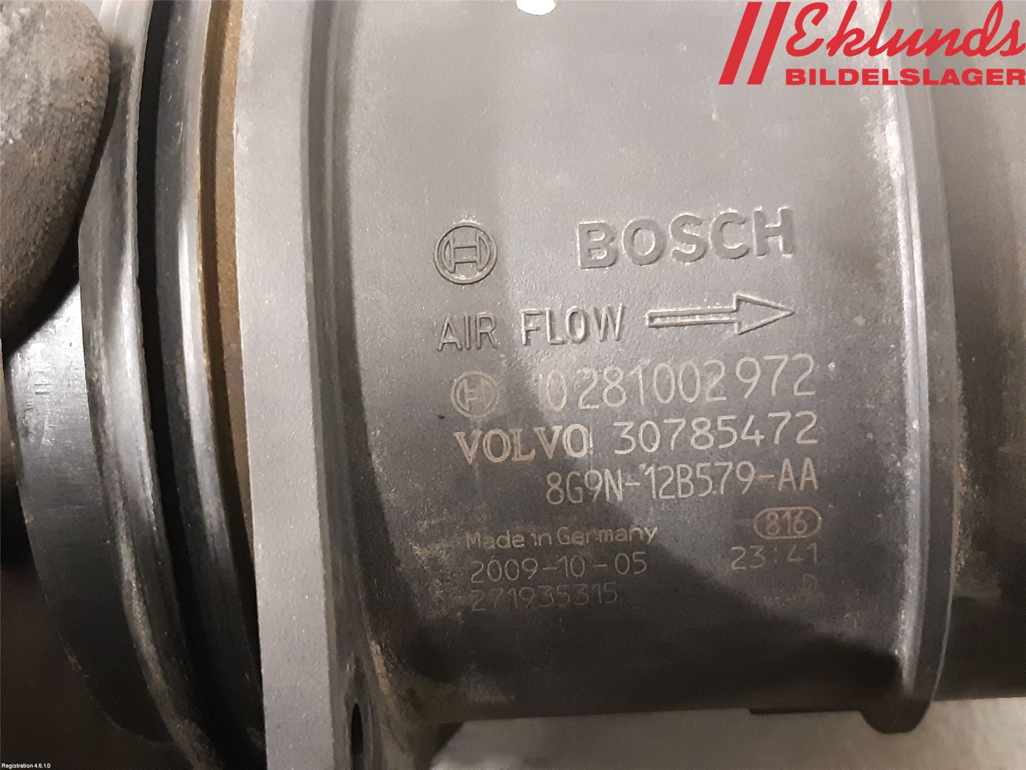 Volvo V70 08-13 Injluftmassamätare