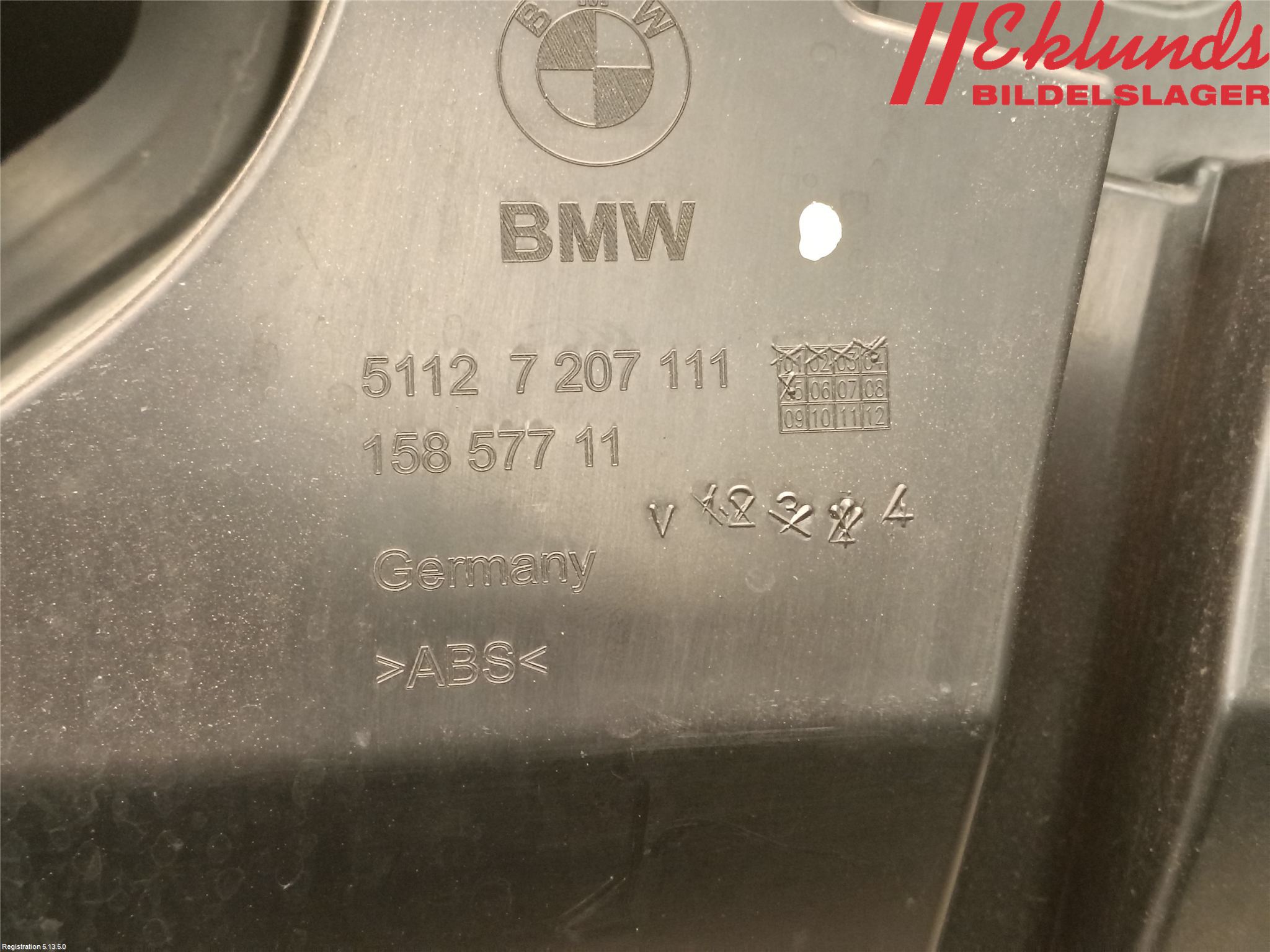 BMW 5 F10/F11/F18 09-17 Stötfångarfäste Bak Vä