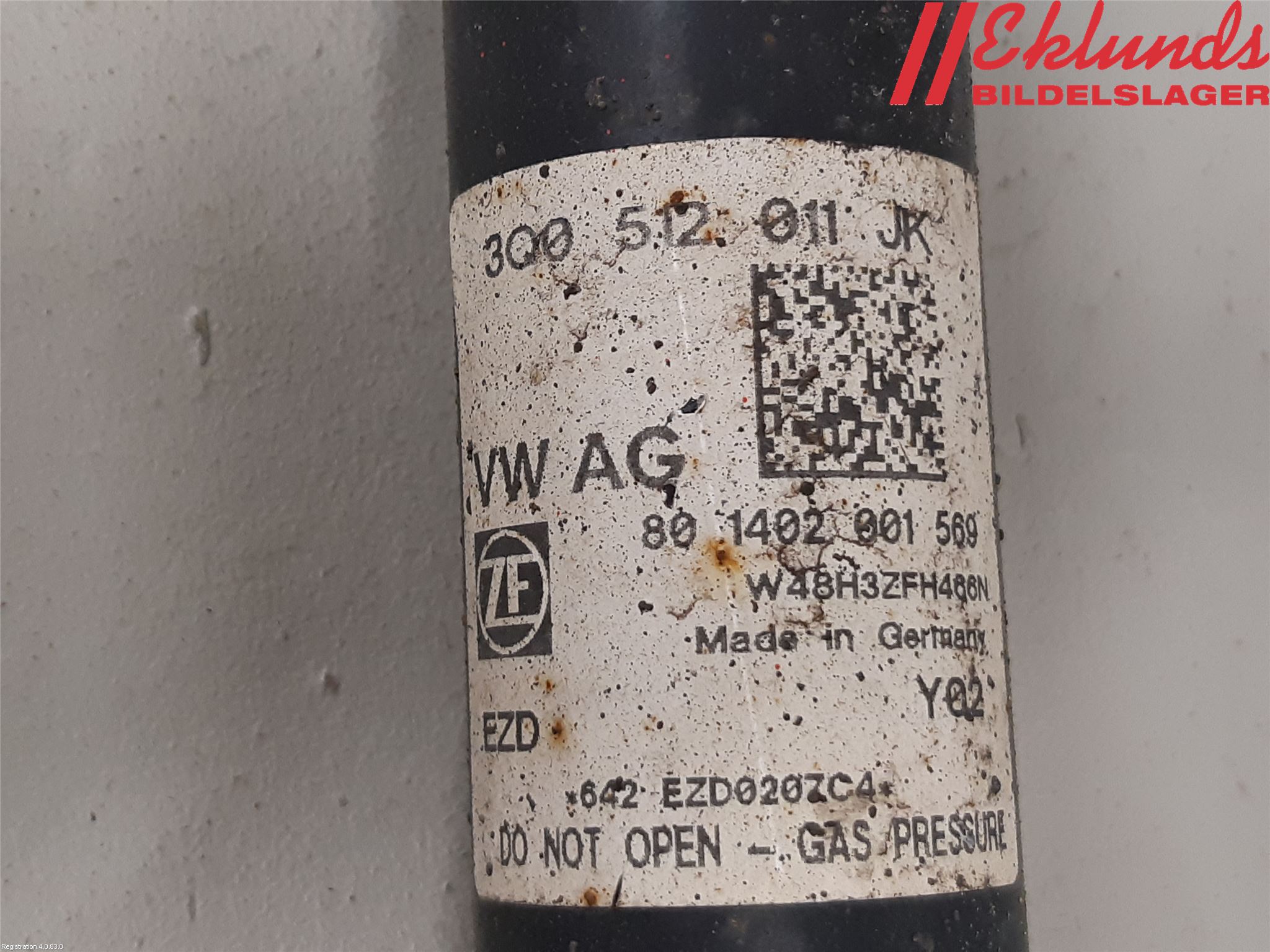 Volkswagen VW PASSAT 15-19 Stötdämpare Bak