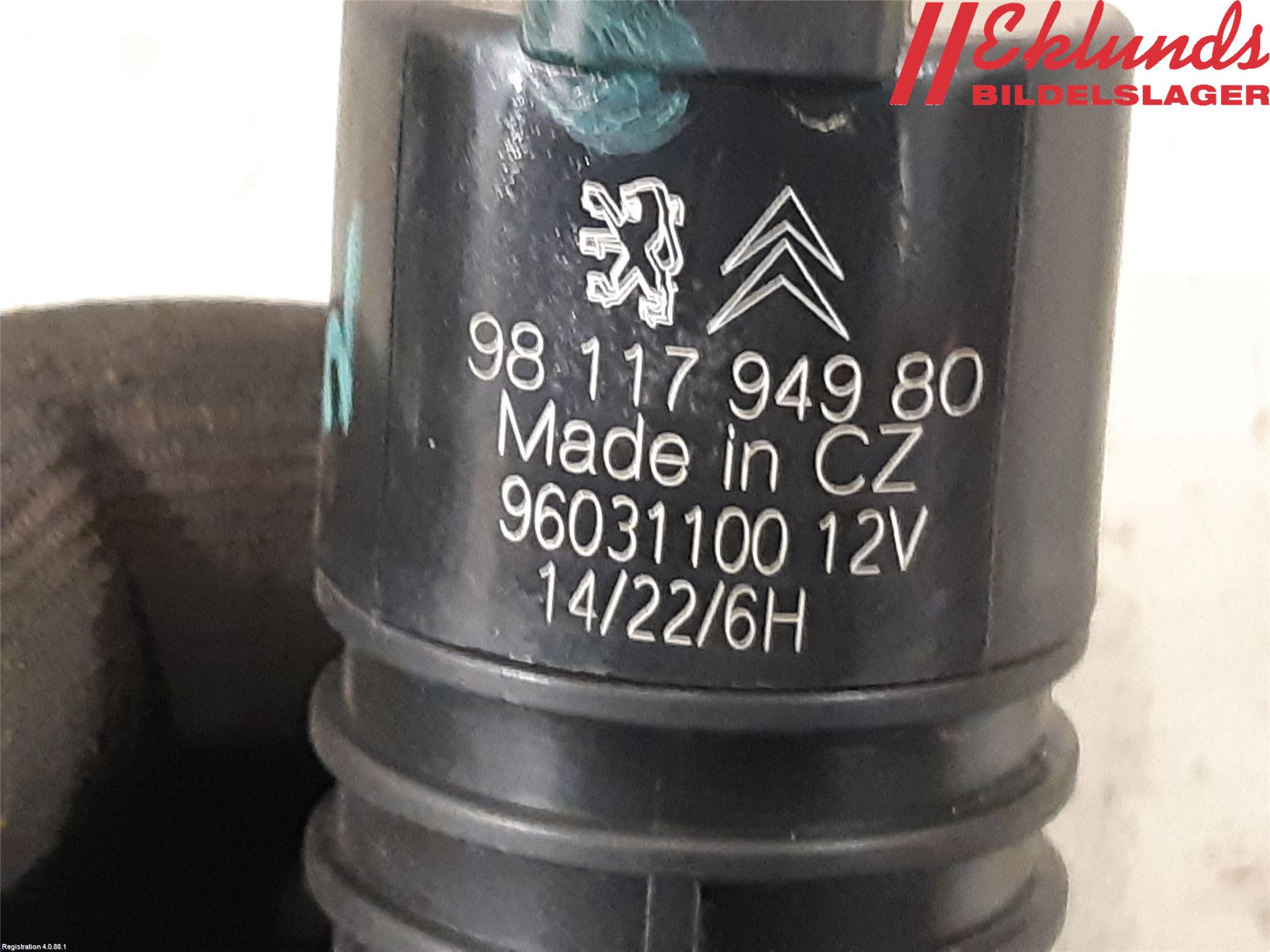 Peugeot EXPERT/E-EXPERT 17- Spolarpump Vindruta