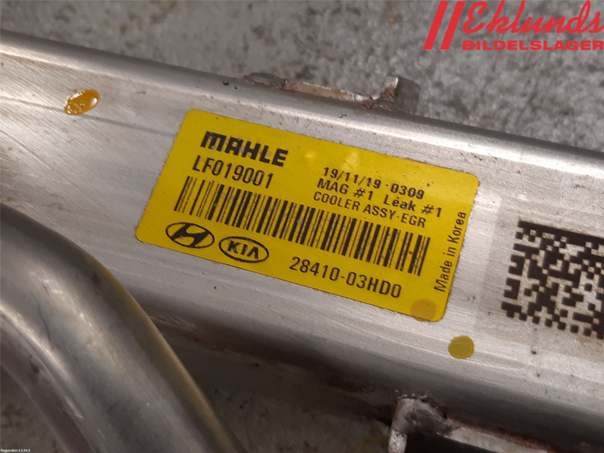 Kia NIRO (DE) 17-22 Avgaskylare