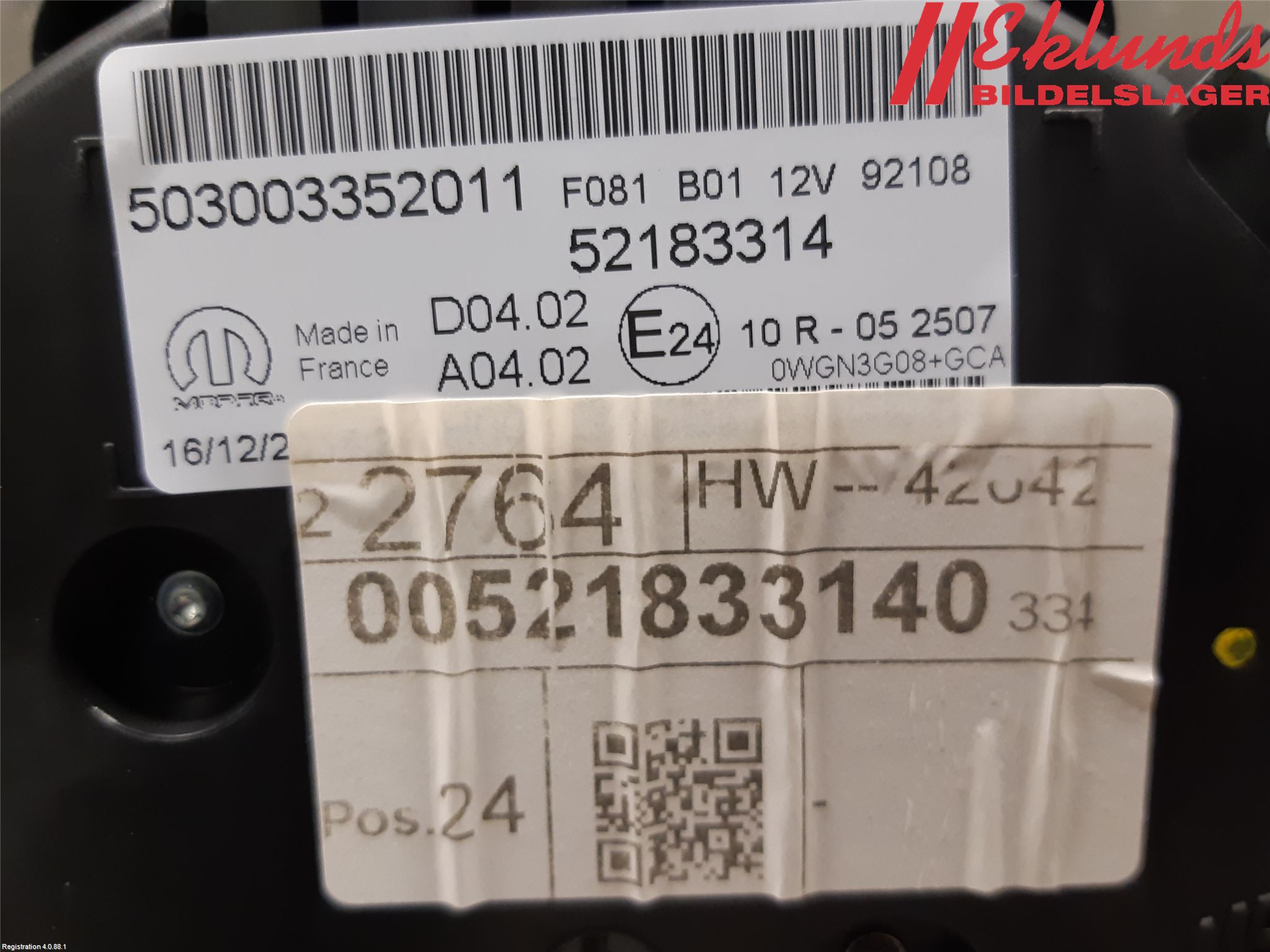 Fiat 500X 15- Instrument Komb