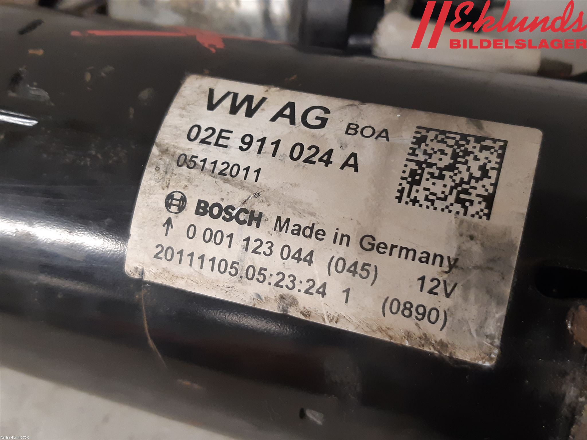 Volkswagen VW TOURAN 10-15 Startmotor Diesel