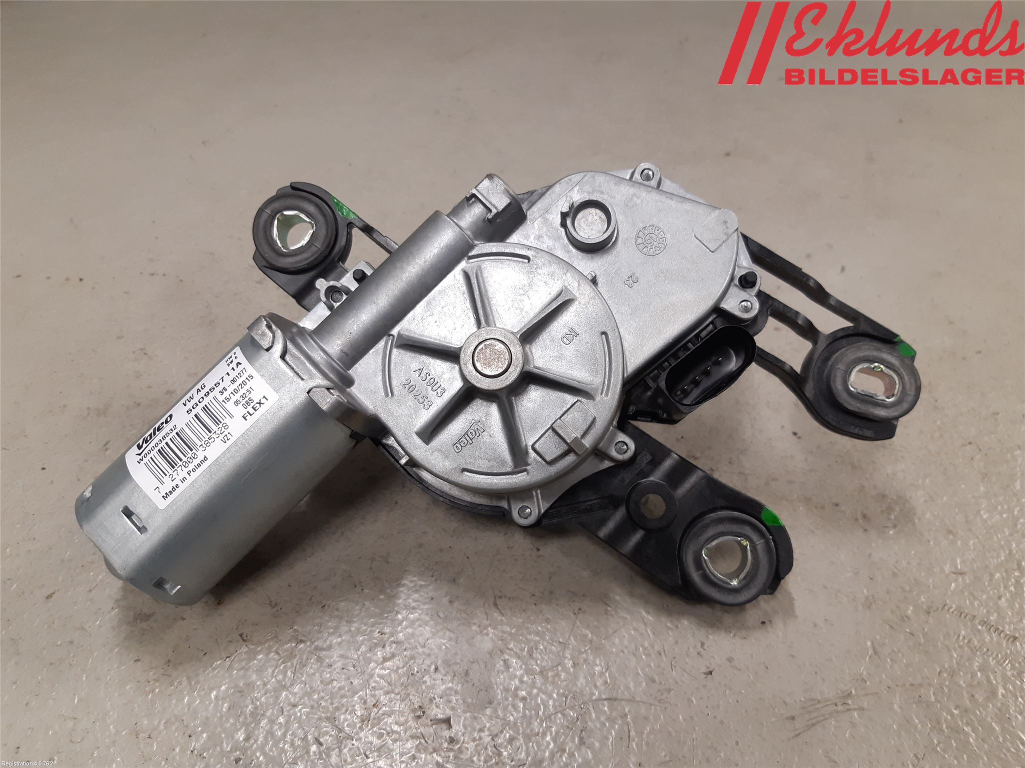 Volkswagen VW PASSAT 15-19 Torkarmotor Baklucka