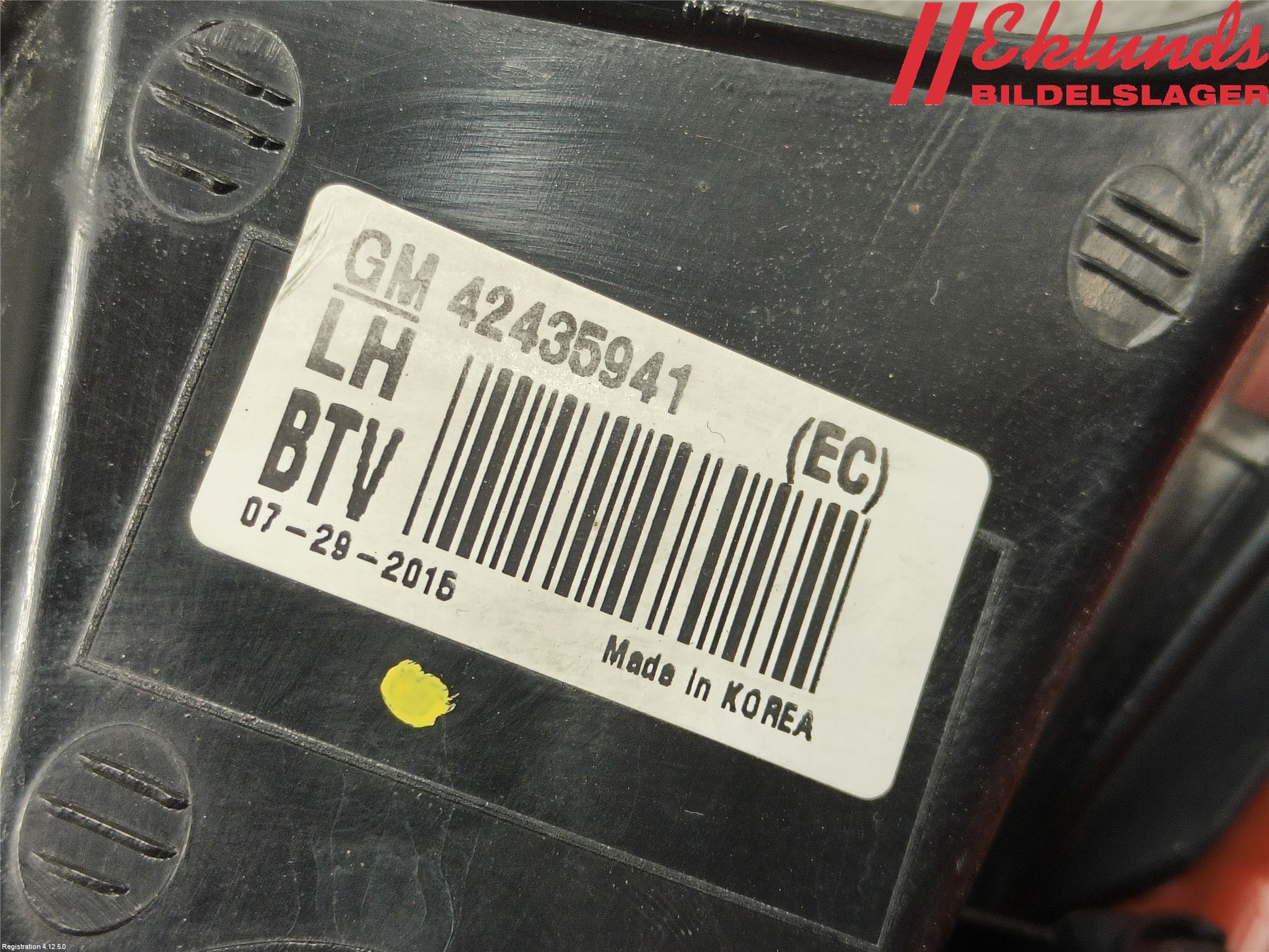 Opel MOKKA 13-20 Bakljus Vänster