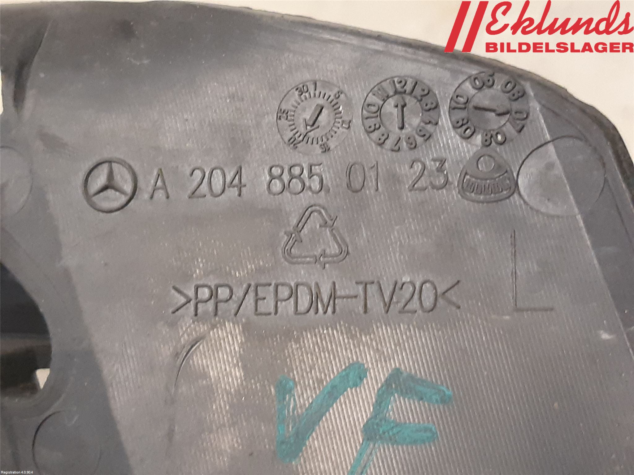 Mercedes-Benz MB C-KLASS (W204) 07-15 Dimljussarg Fram