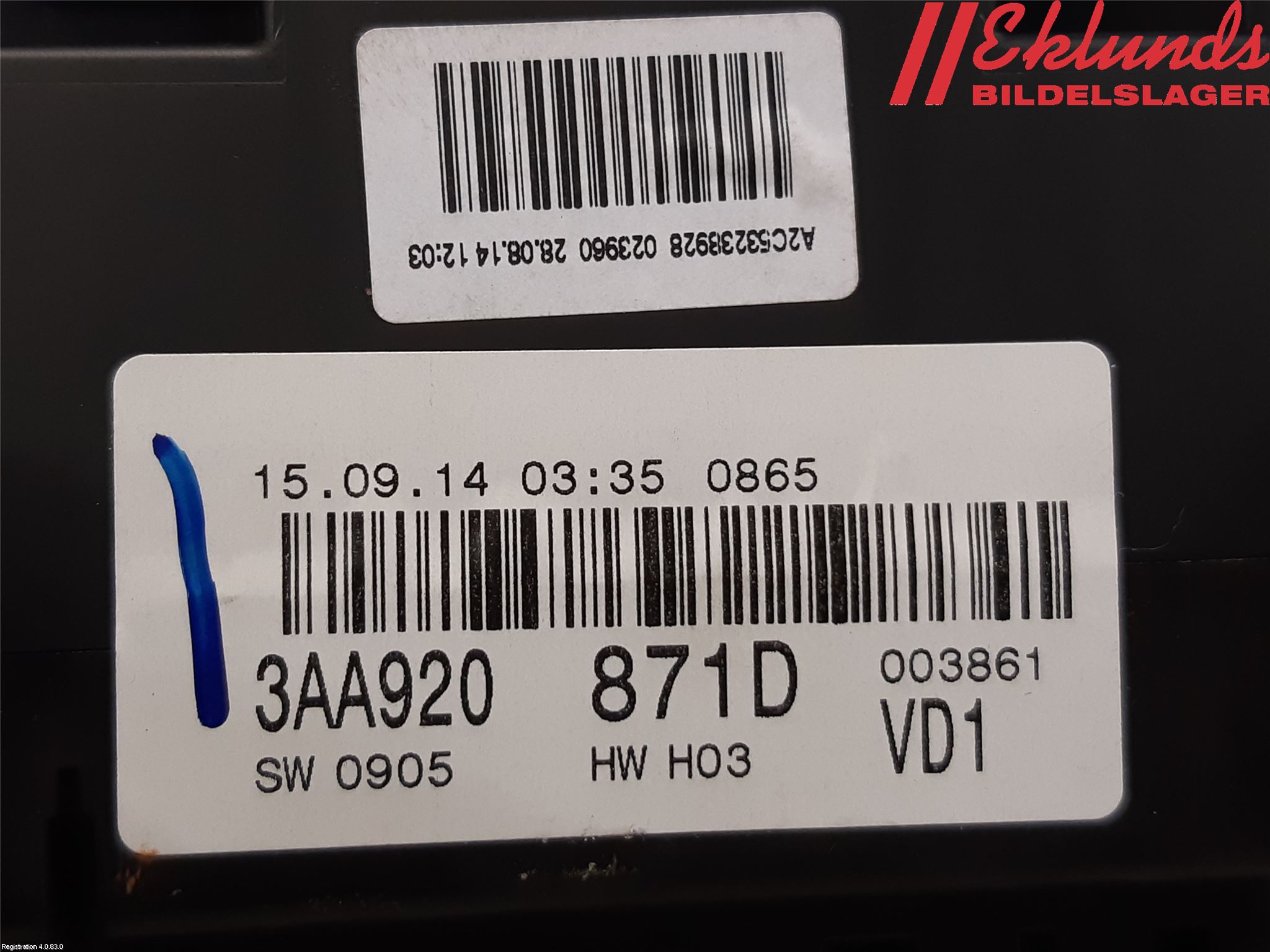 Volkswagen VW PASSAT 11-14 Instrument Komb