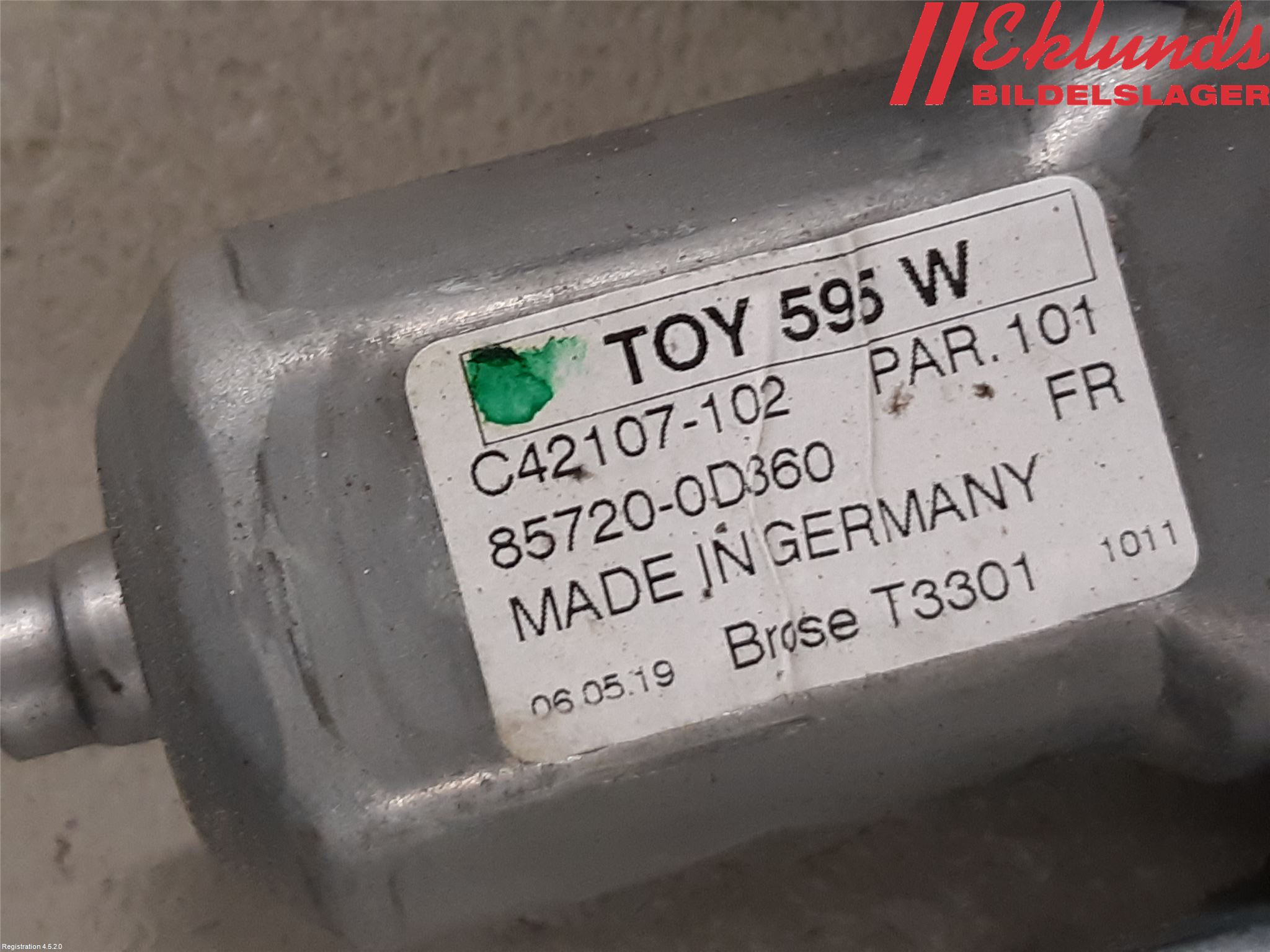 Toyota YARIS XP130 15-20 Fönsterhiss El Kompl