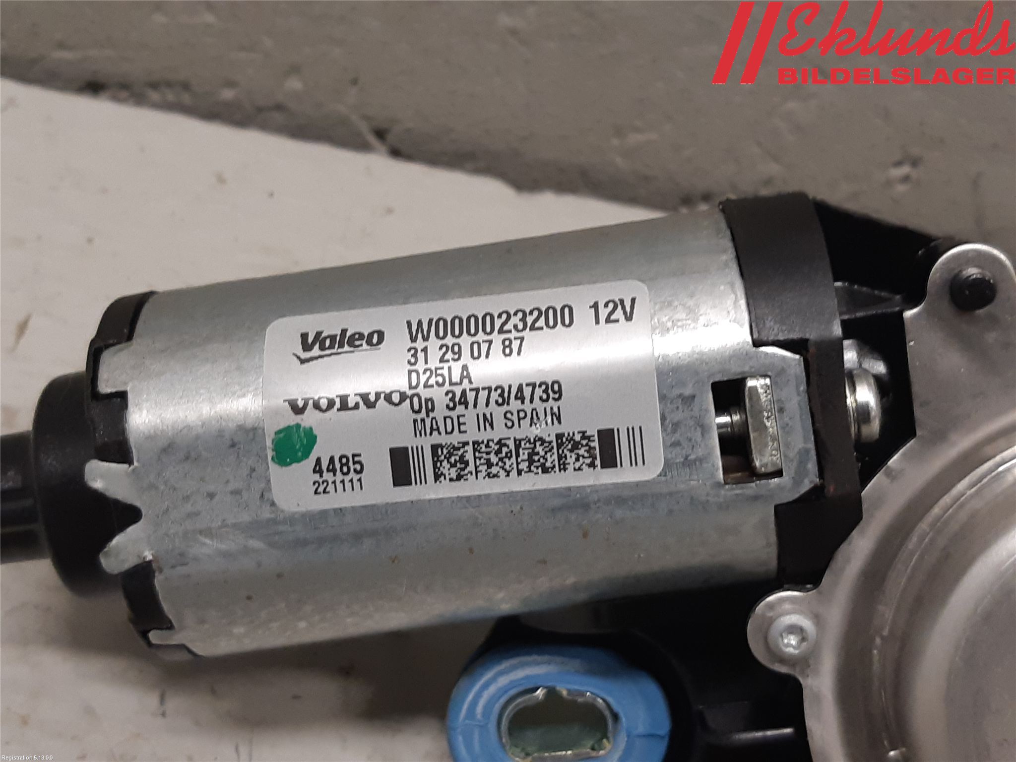 Volvo V70 14-16 Torkarmotor Baklucka