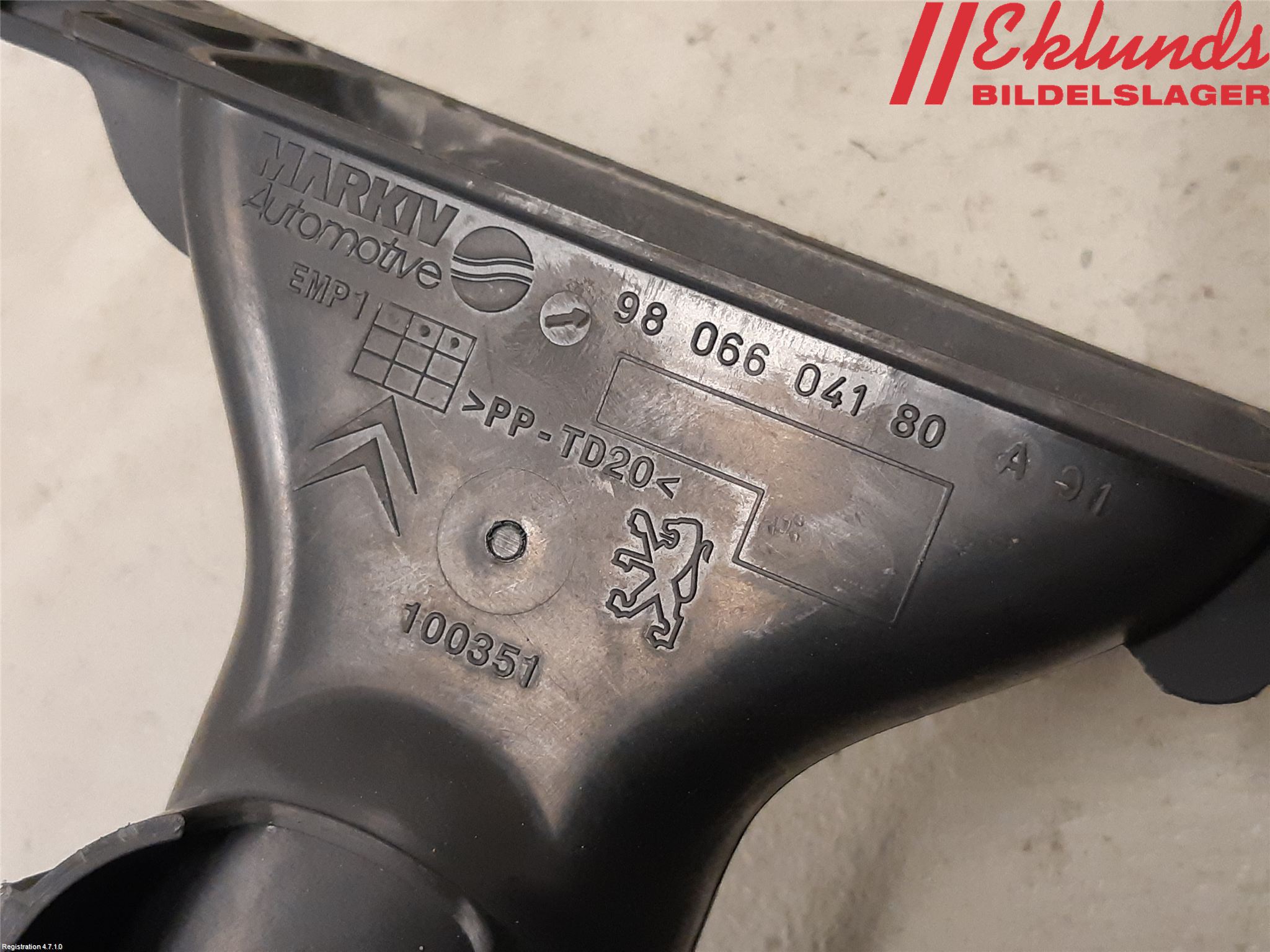 Citroen C4 PICASSO 14-18 Förg-Bälg-Rör Mot Luftr