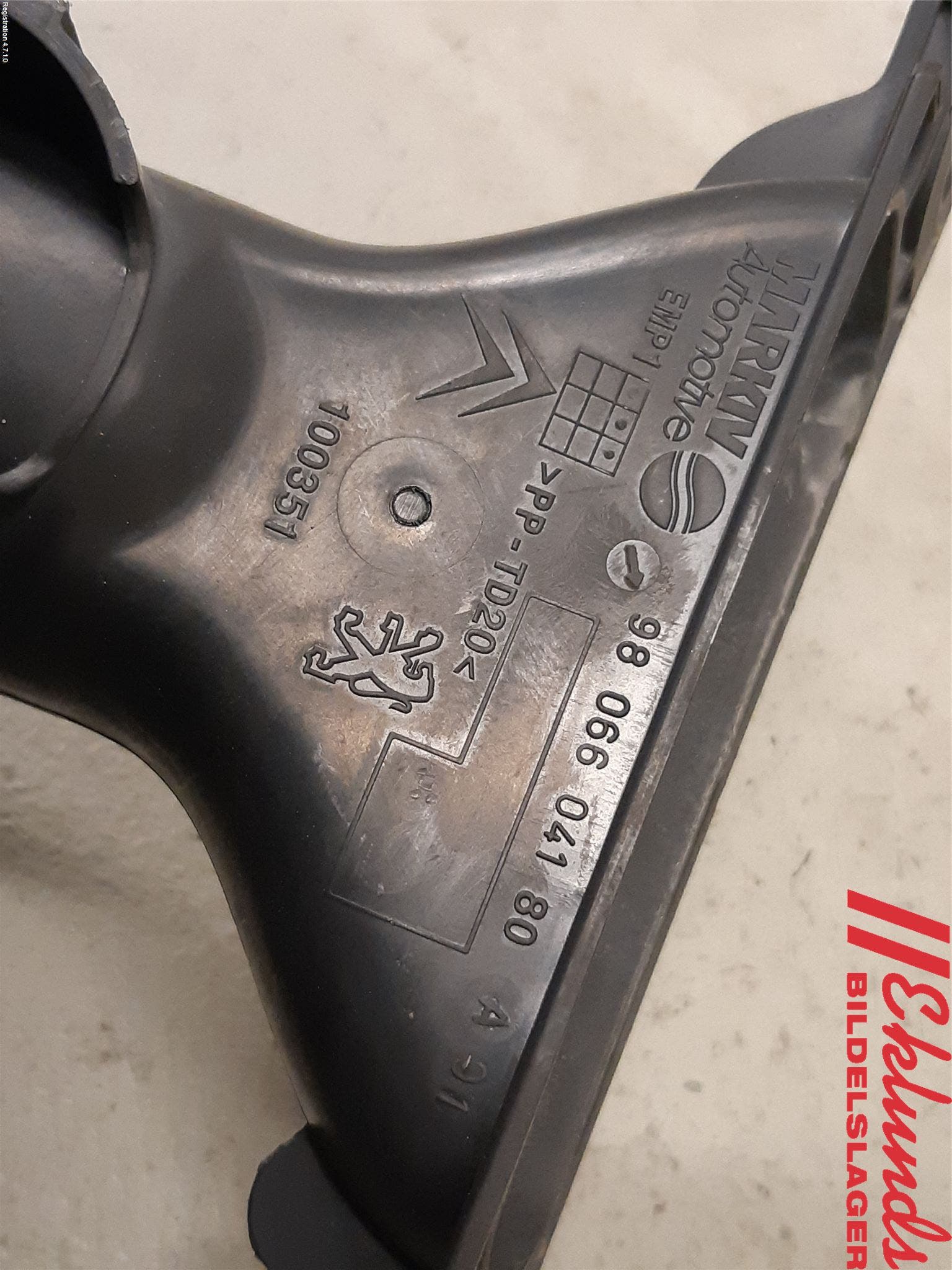 Citroen C4 PICASSO 14-18 Förg-Bälg-Rör Mot Luftr