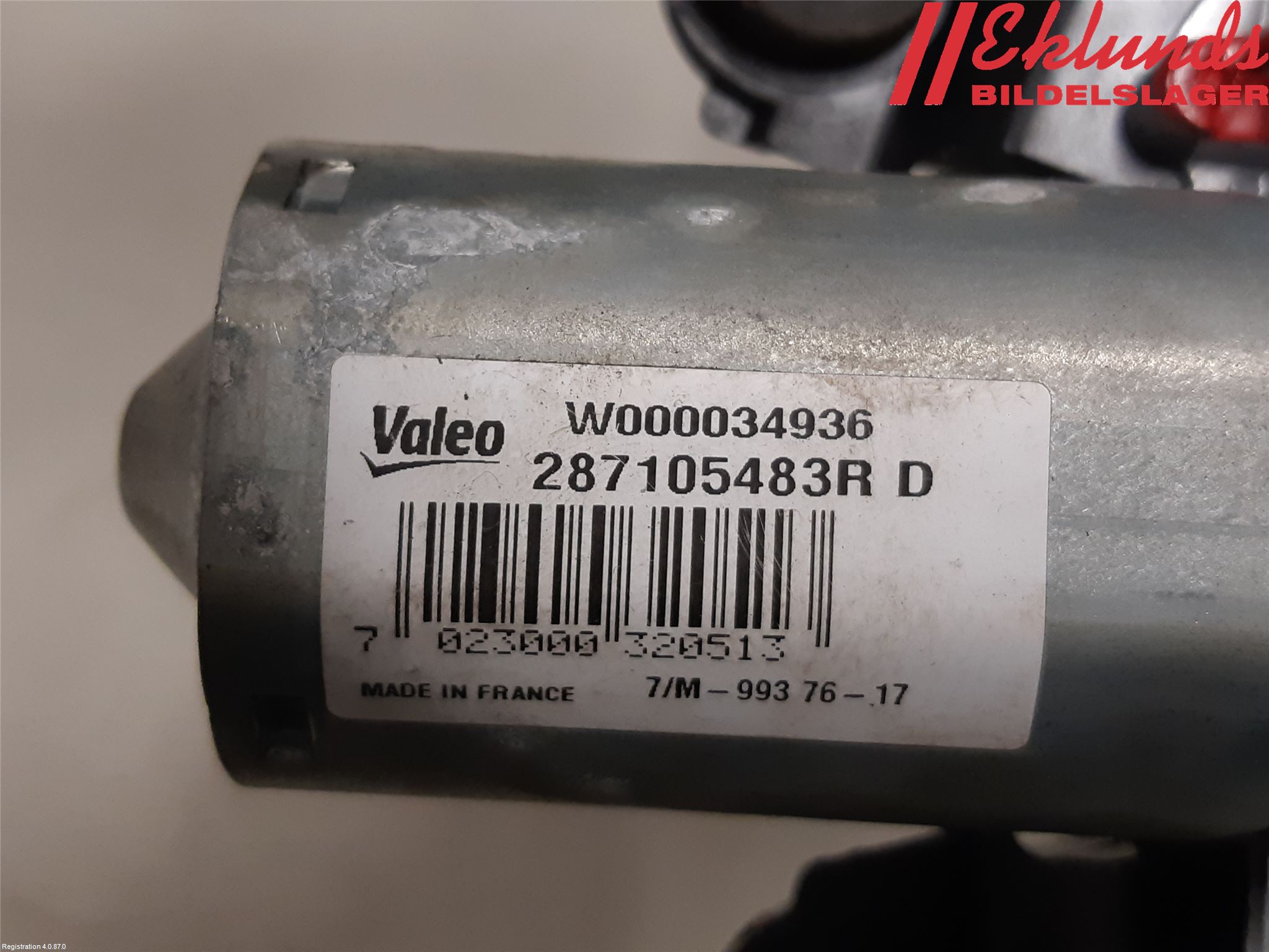 Renault CAPTUR 13-19 Torkarmotor Baklucka