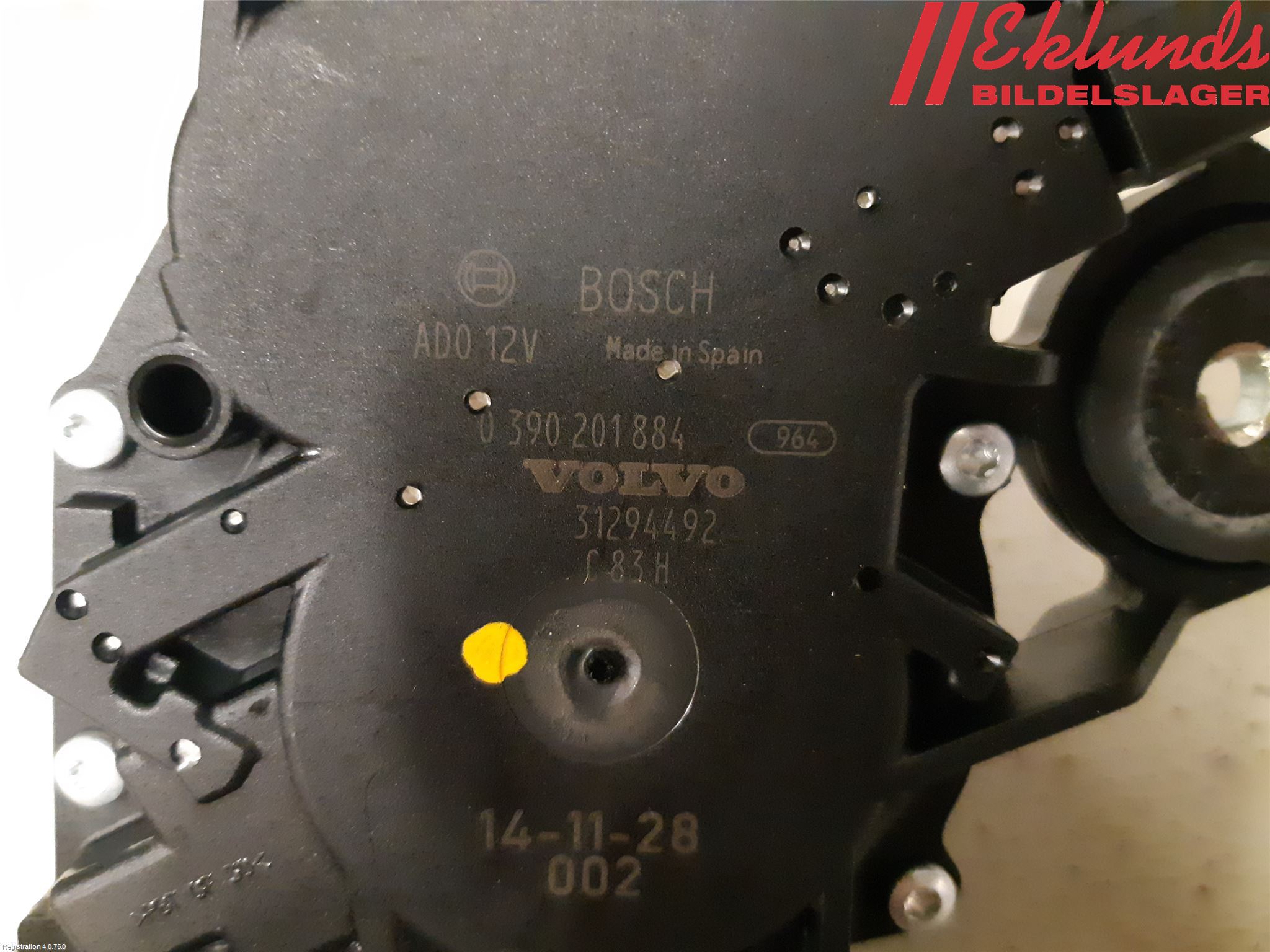 Volvo V60 14-18 Torkarmotor Baklucka