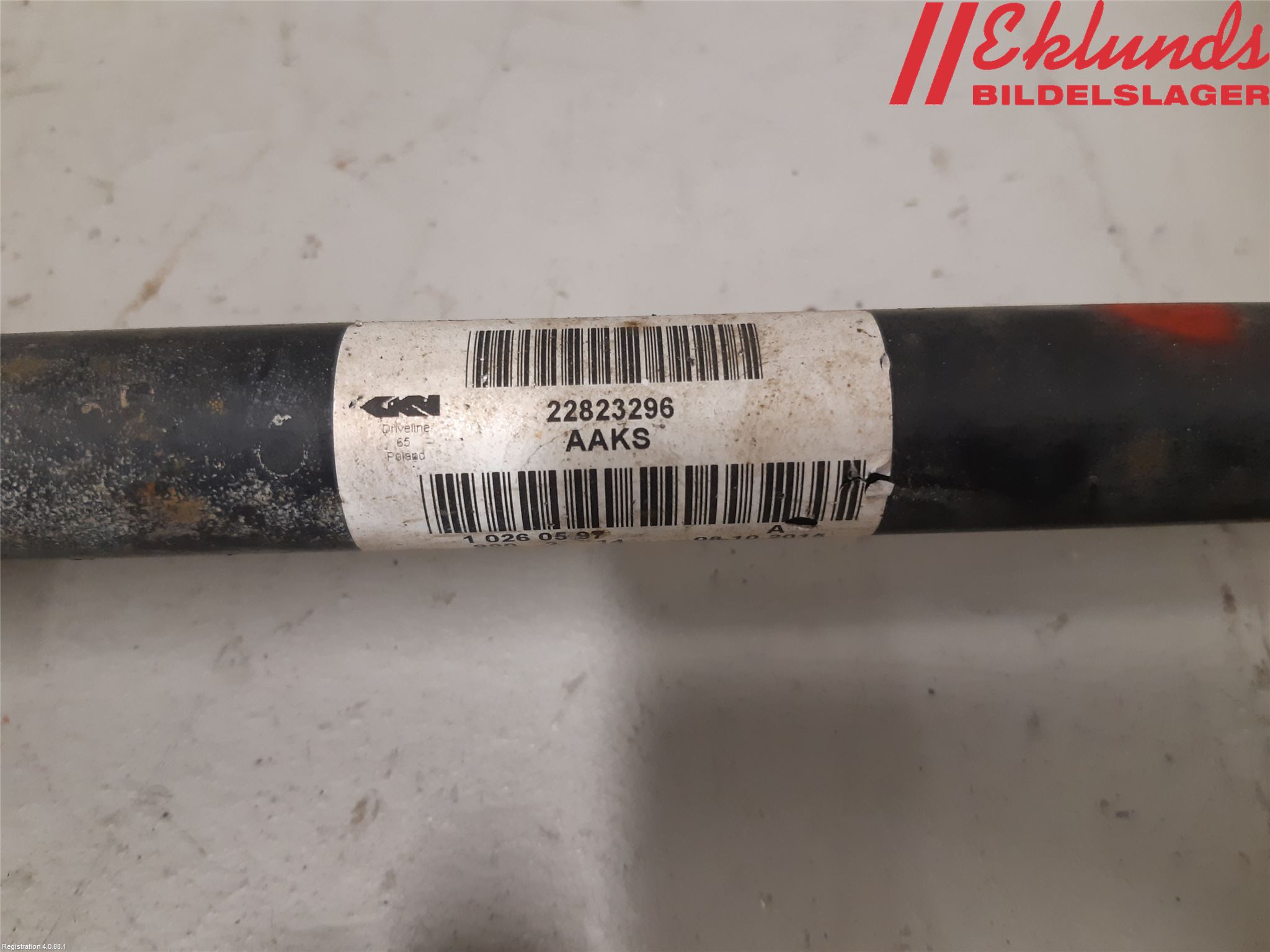 Opel INSIGNIA 09-16 Drivaxel Bak Vänster