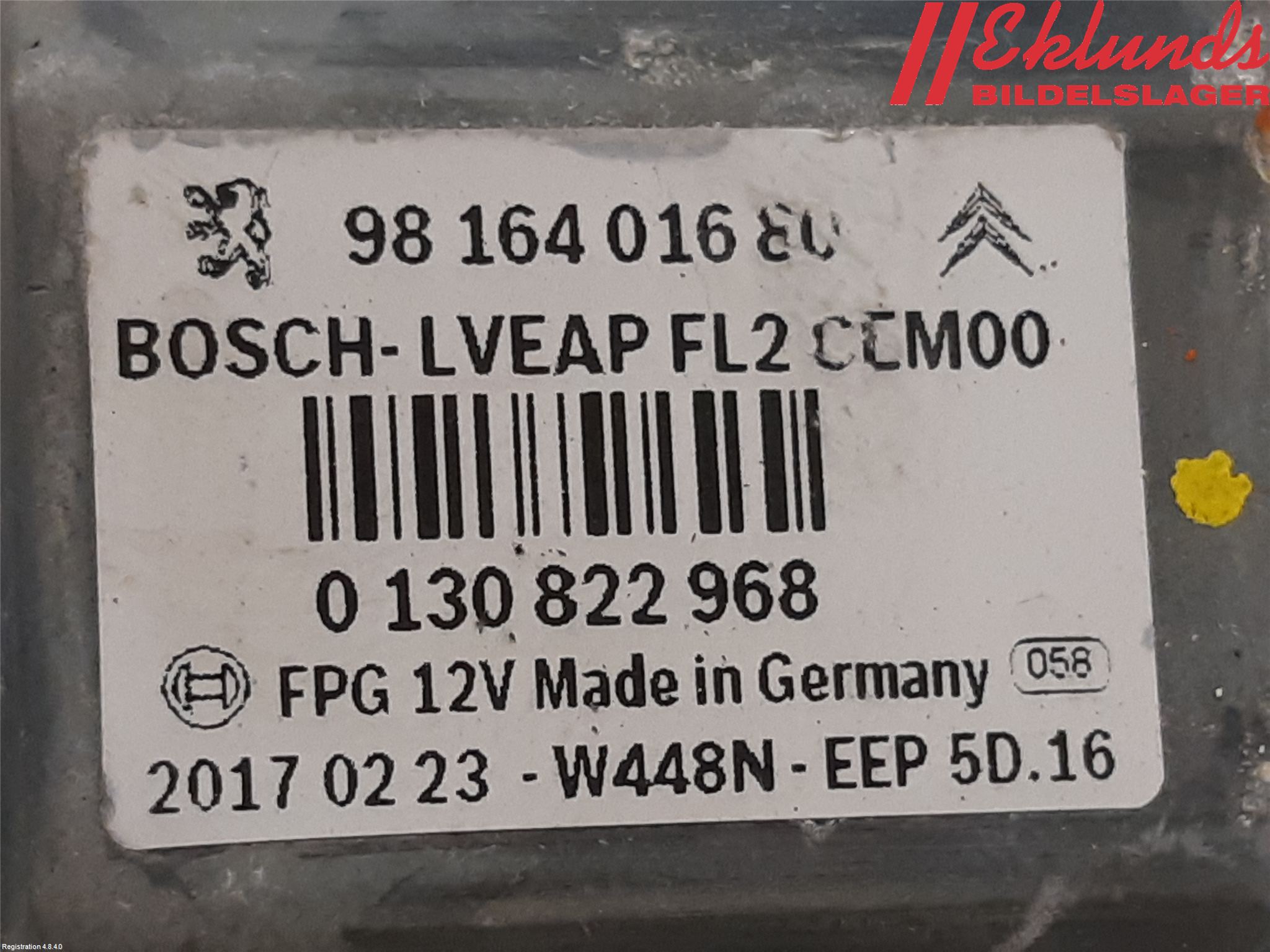 Peugeot 2008 13-20 Fönsterhiss El Kompl