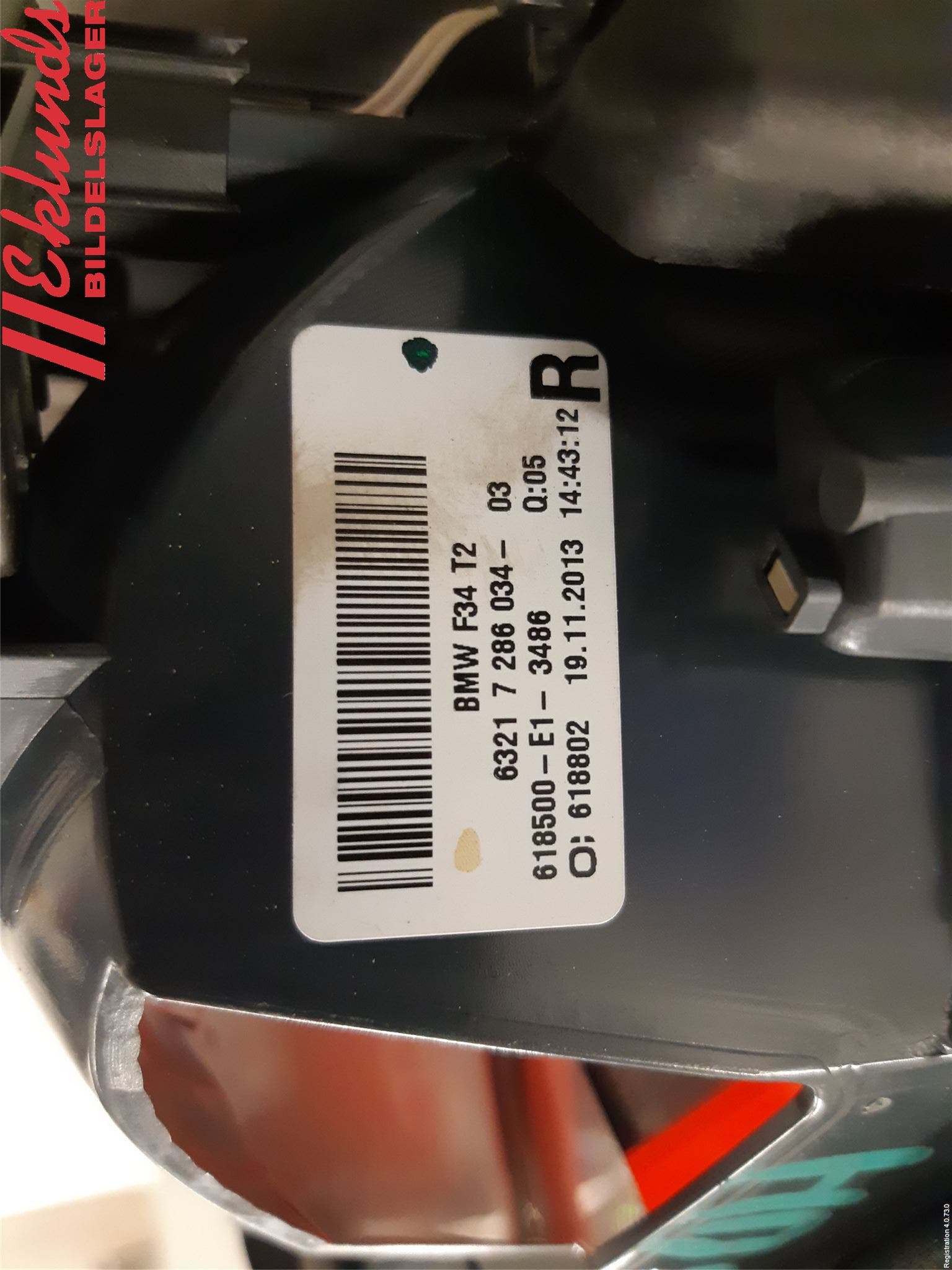 BMW 3 F30/F31/F80 12-19 Bakljus Lucka Hö