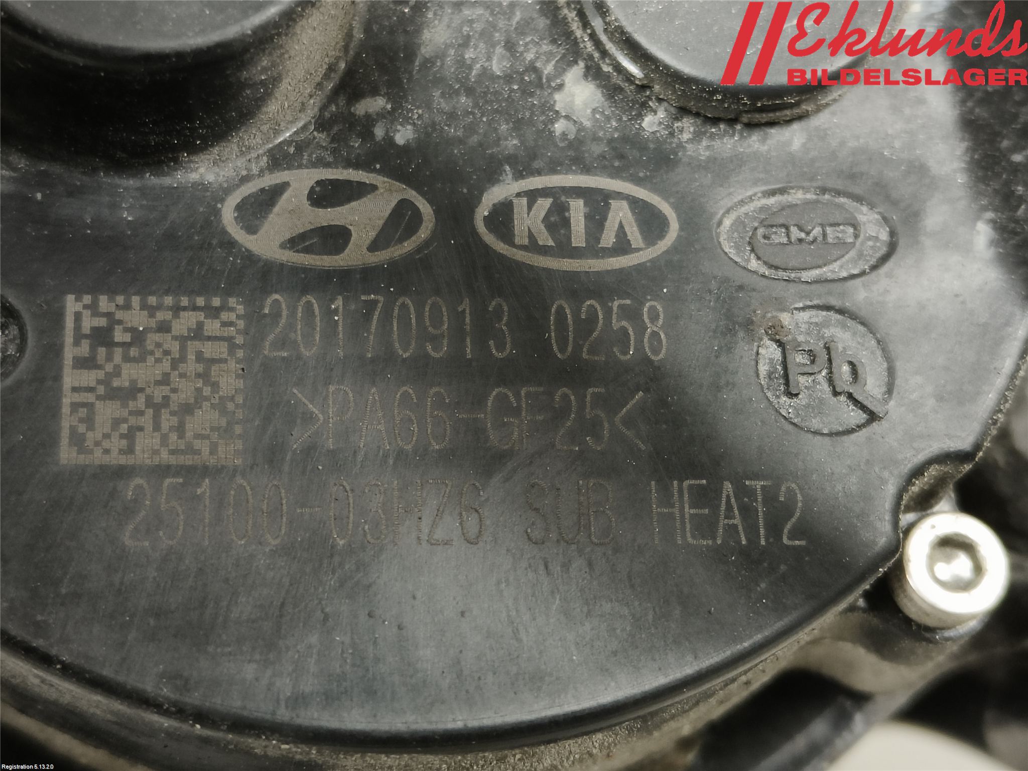 Kia NIRO (DE) 17-22 Värme Cirkulationspump