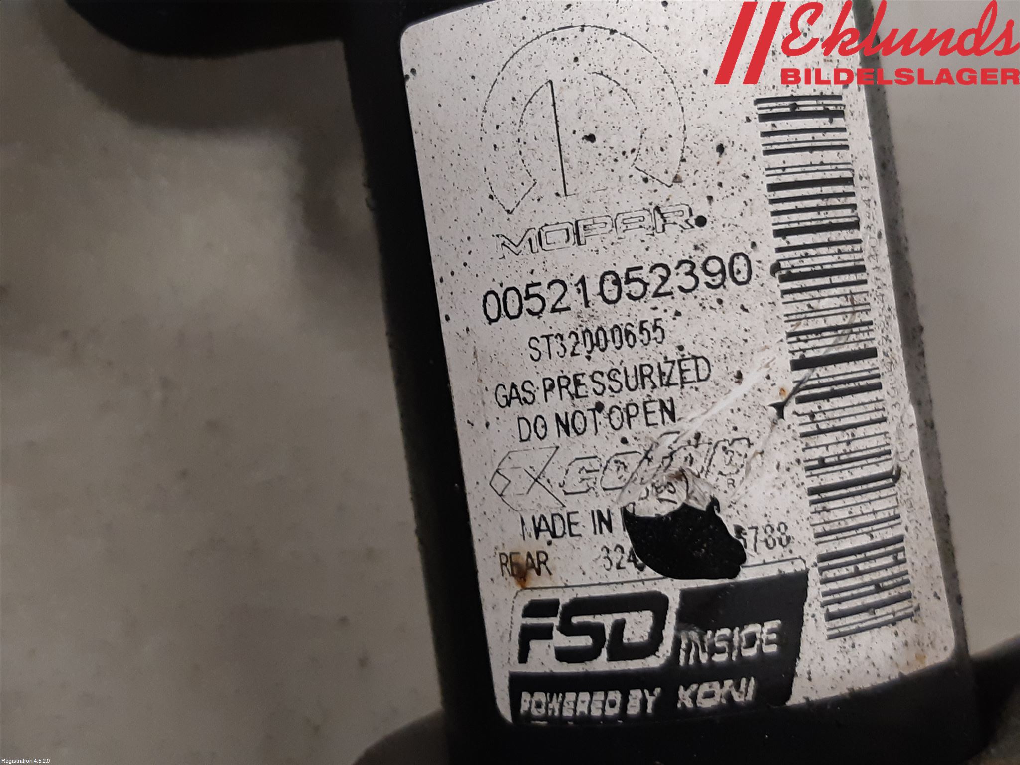 Fiat 500X 15- Fjäderben Bak Vänster