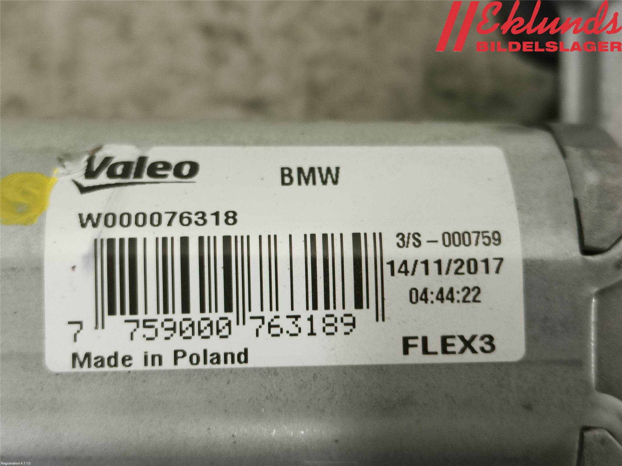BMW 5 G30/G31/F90 17-23 Torkarmotor Baklucka
