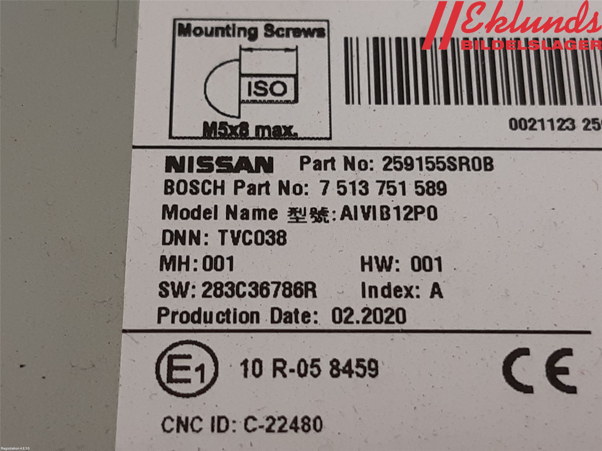 Nissan LEAF 18- Cd Radio - Multimediapanel