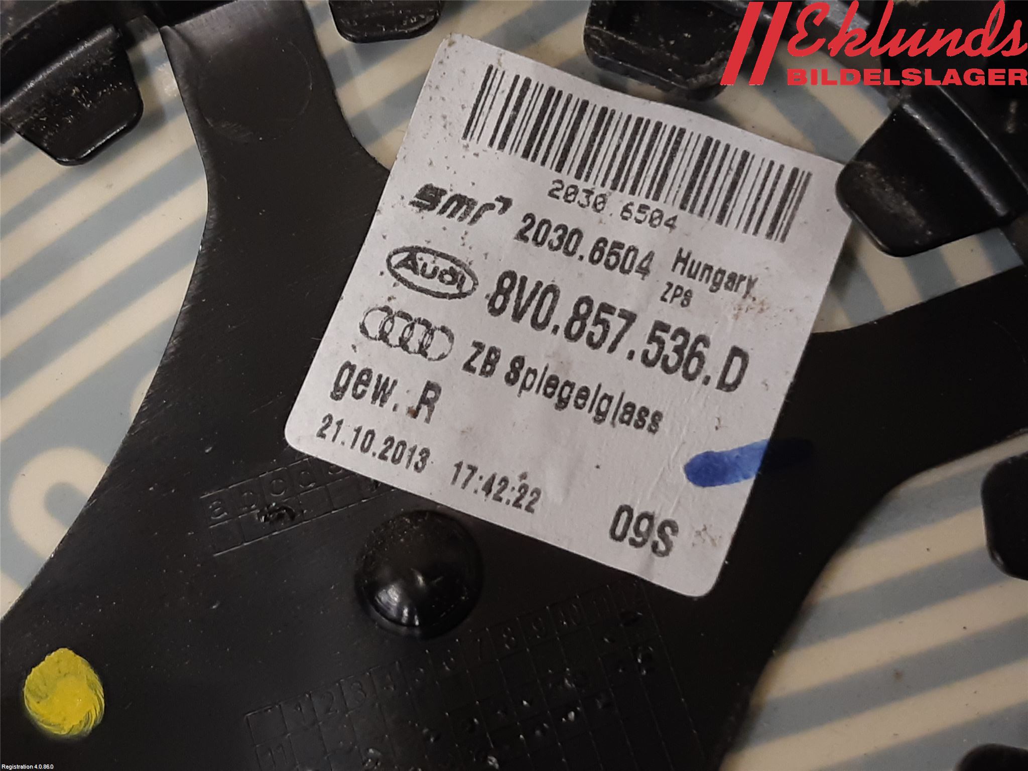 Audi A3/S3 05-13 Spegelglas Hö