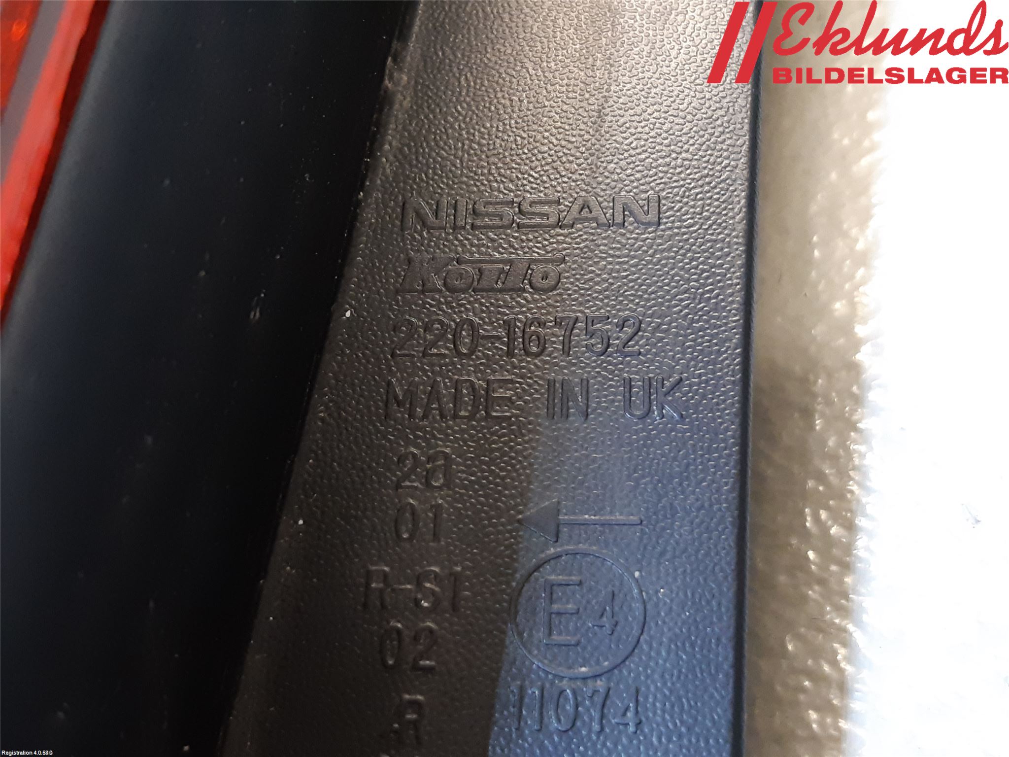 Nissan NOTE E11 06-14 Bakljus Vänster