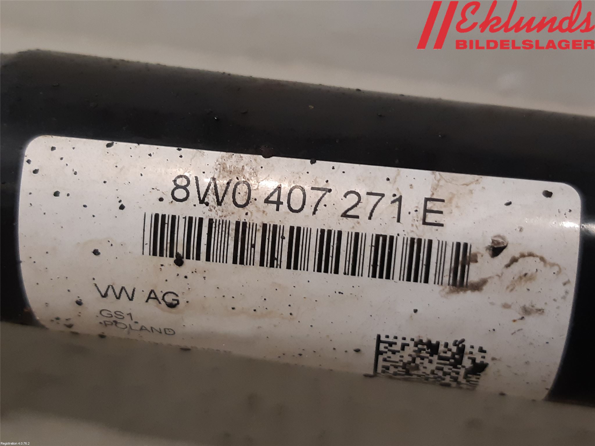 Audi A4/S4 B9 16-19 Drivaxel Fram Höger