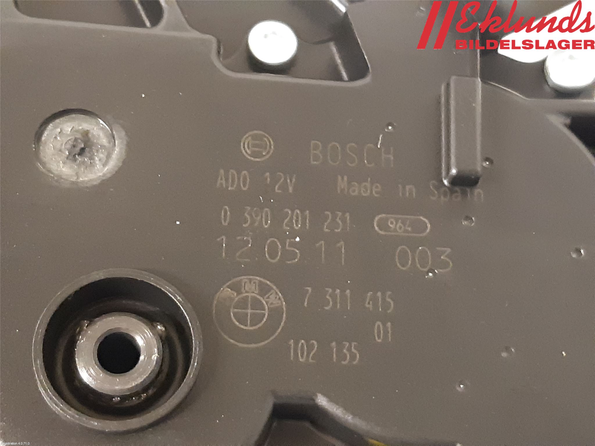 BMW 5 F10/F11/F18 09-17 Torkarmotor Baklucka