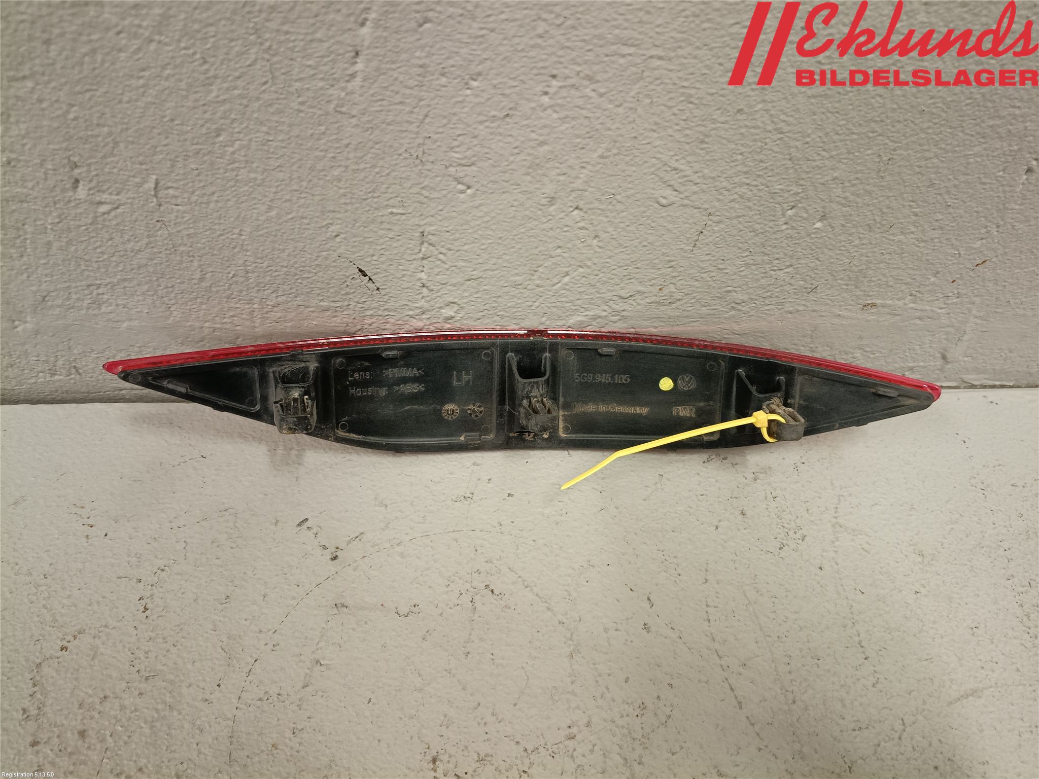 Volkswagen VW GOLF / E-GOLF VII 13-20 Dimljus/Reflex Bak