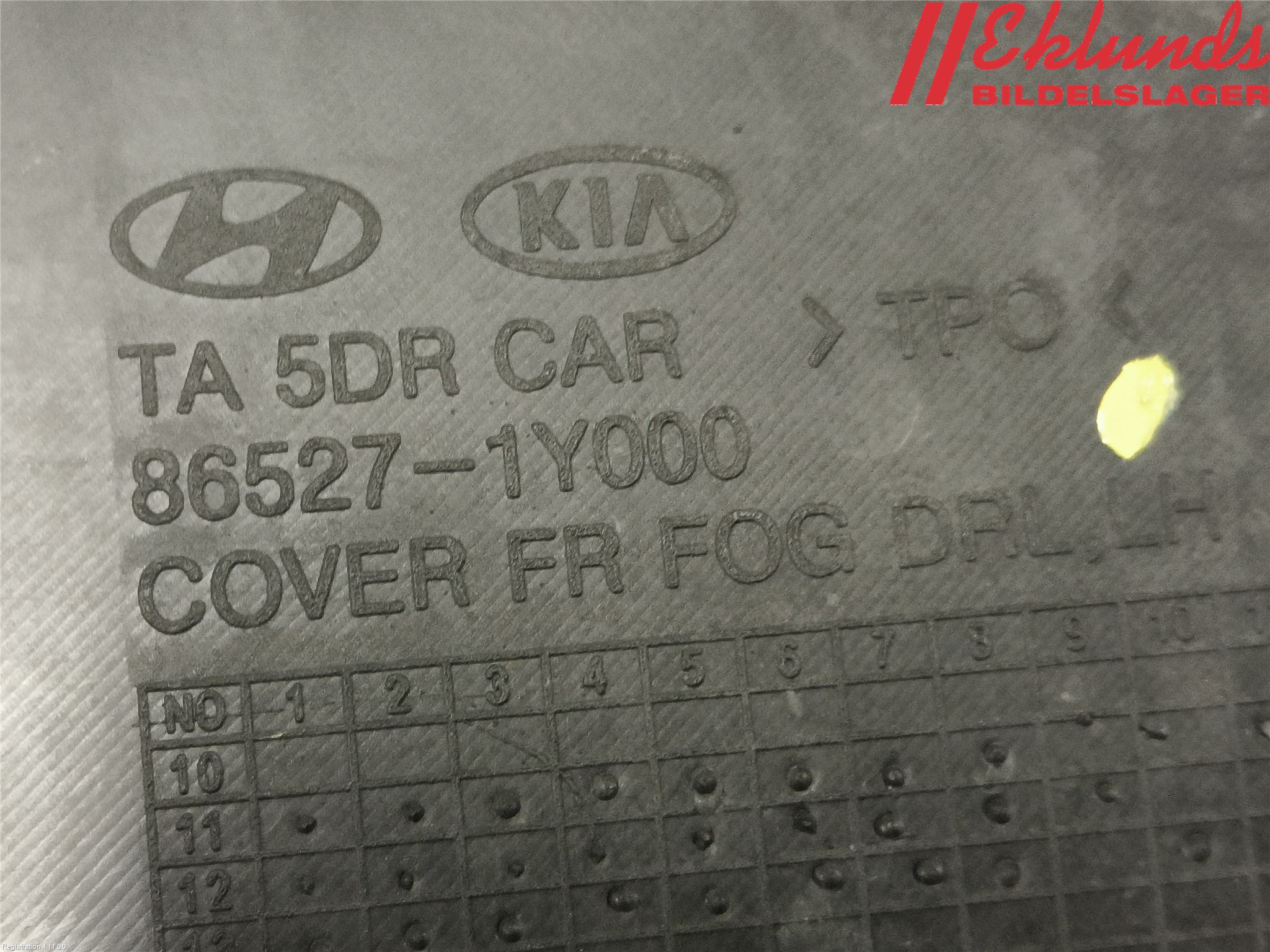 Kia PICANTO 12-17 Dimljussarg Fram