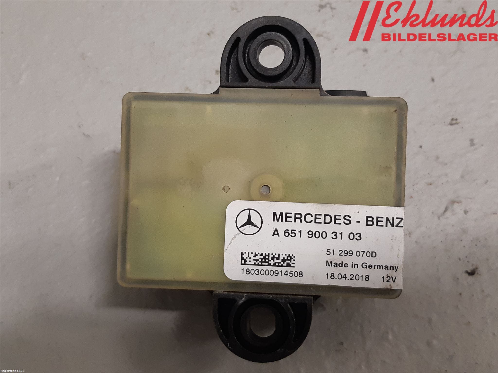 Mercedes-Benz MB VITO/V-KLASS (W640,W447,W448) 14- Relä Glödning Diesel