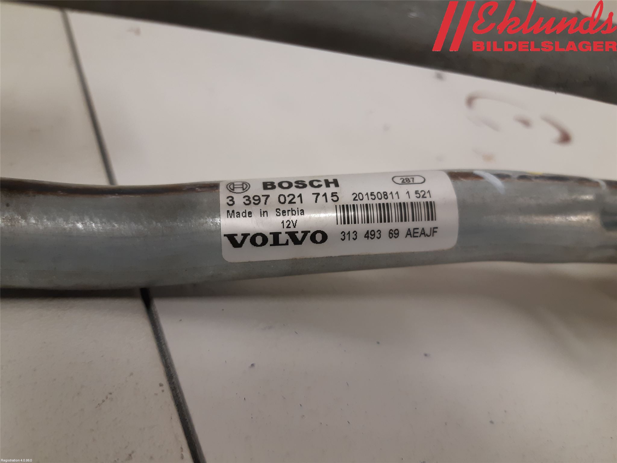 Volvo XC90/RECHARGE 16- Torkarmekanism Vindruta