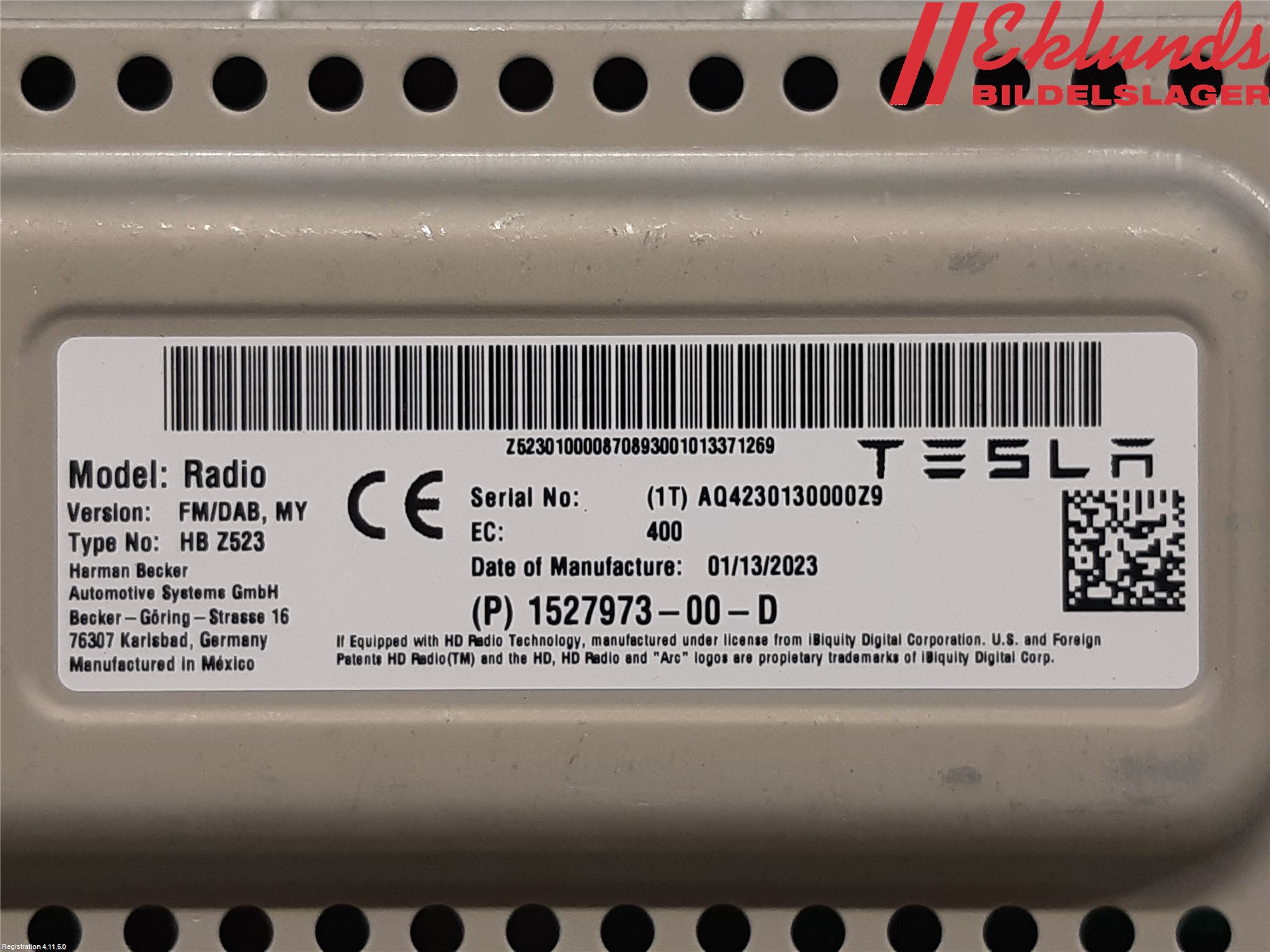 Tesla MODEL Y 21- Radio-Stereo Förstärkare