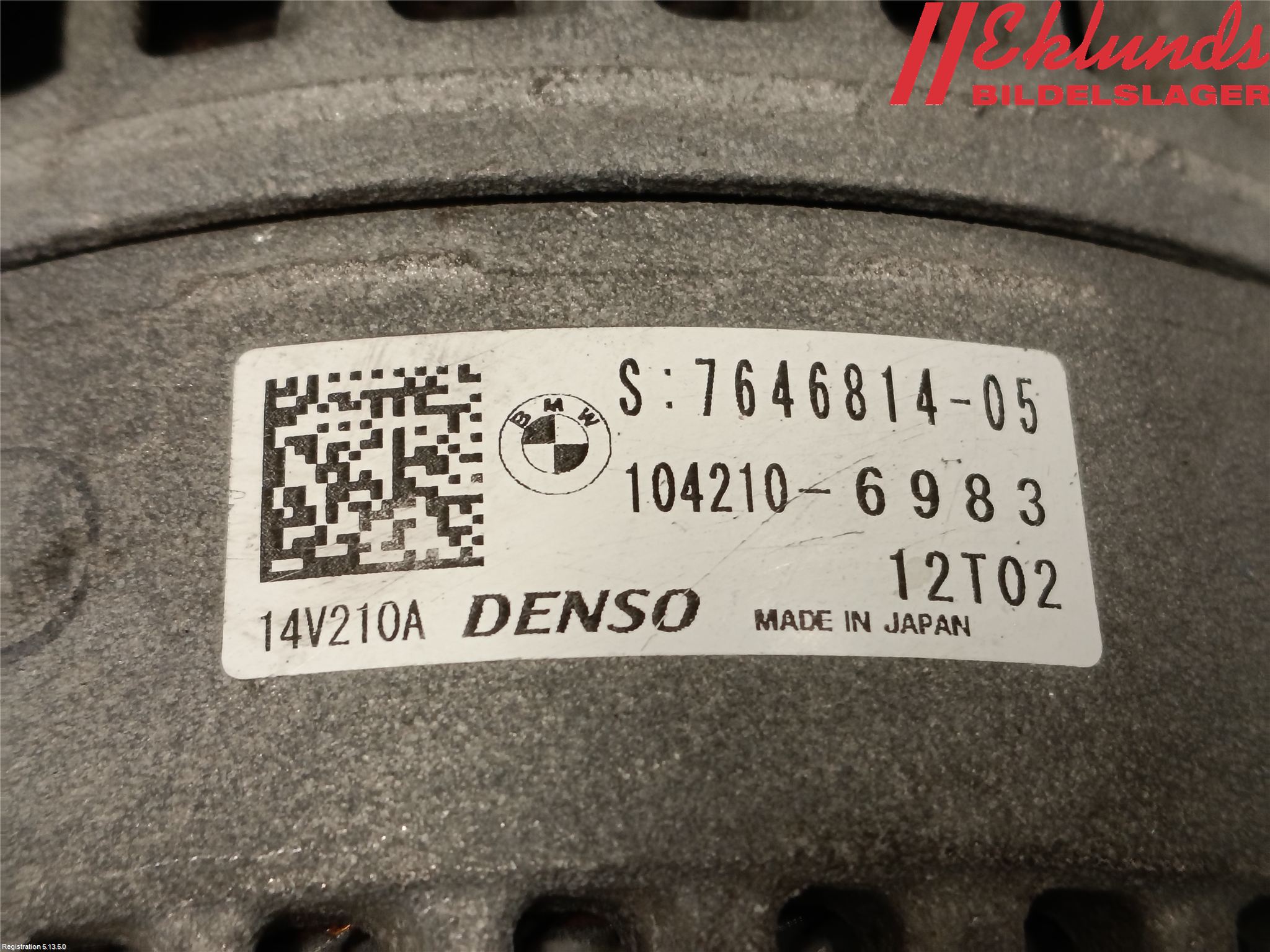 BMW 5 F10/F11/F18 09-17 Generator