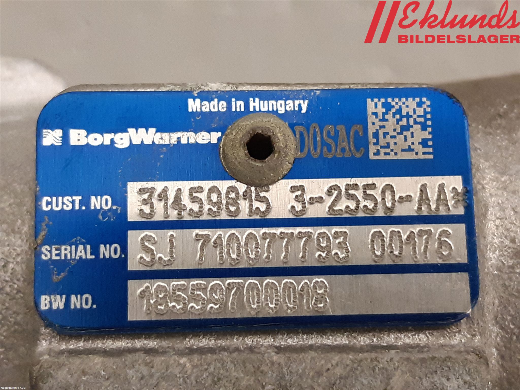 Volvo XC90/RECHARGE 16- Turboaggregat