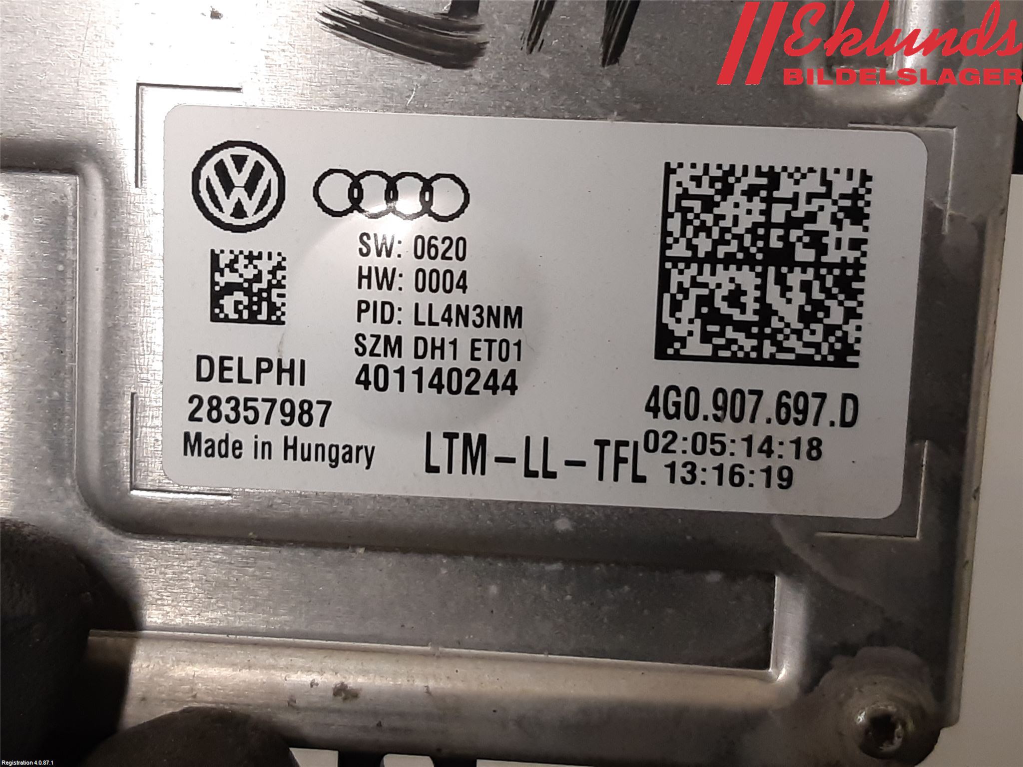 Audi A4 12-15 Styrenhet Strålkastare