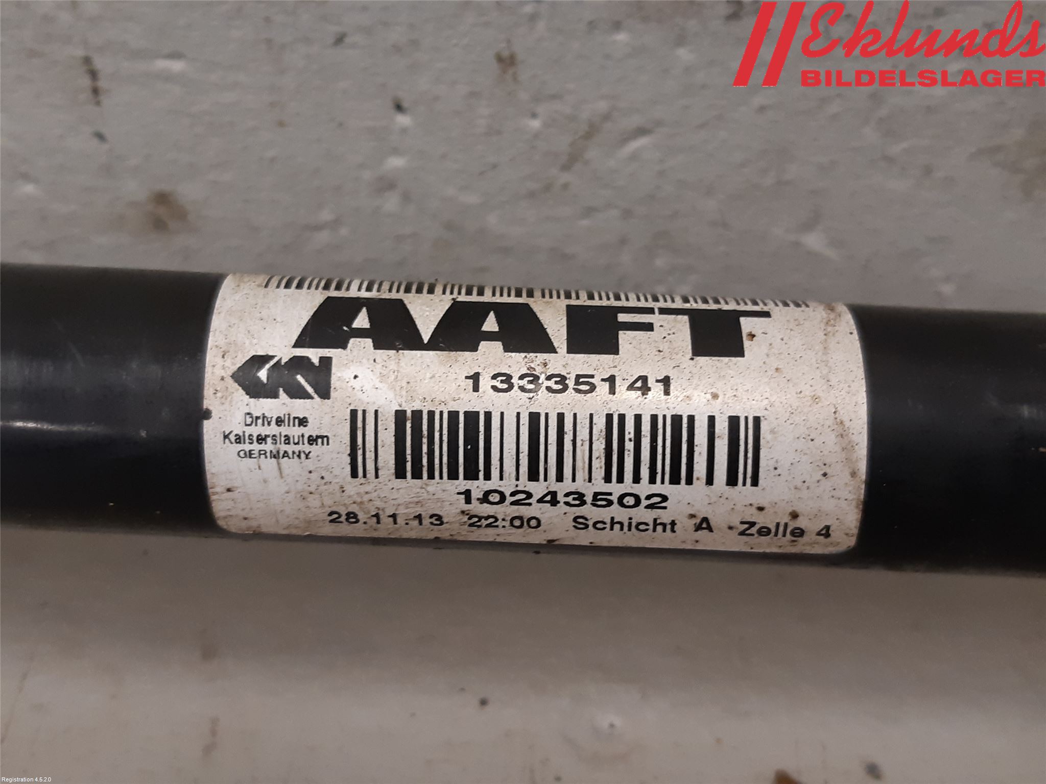Opel ASTRA J 10-15 Drivaxel Fram Höger