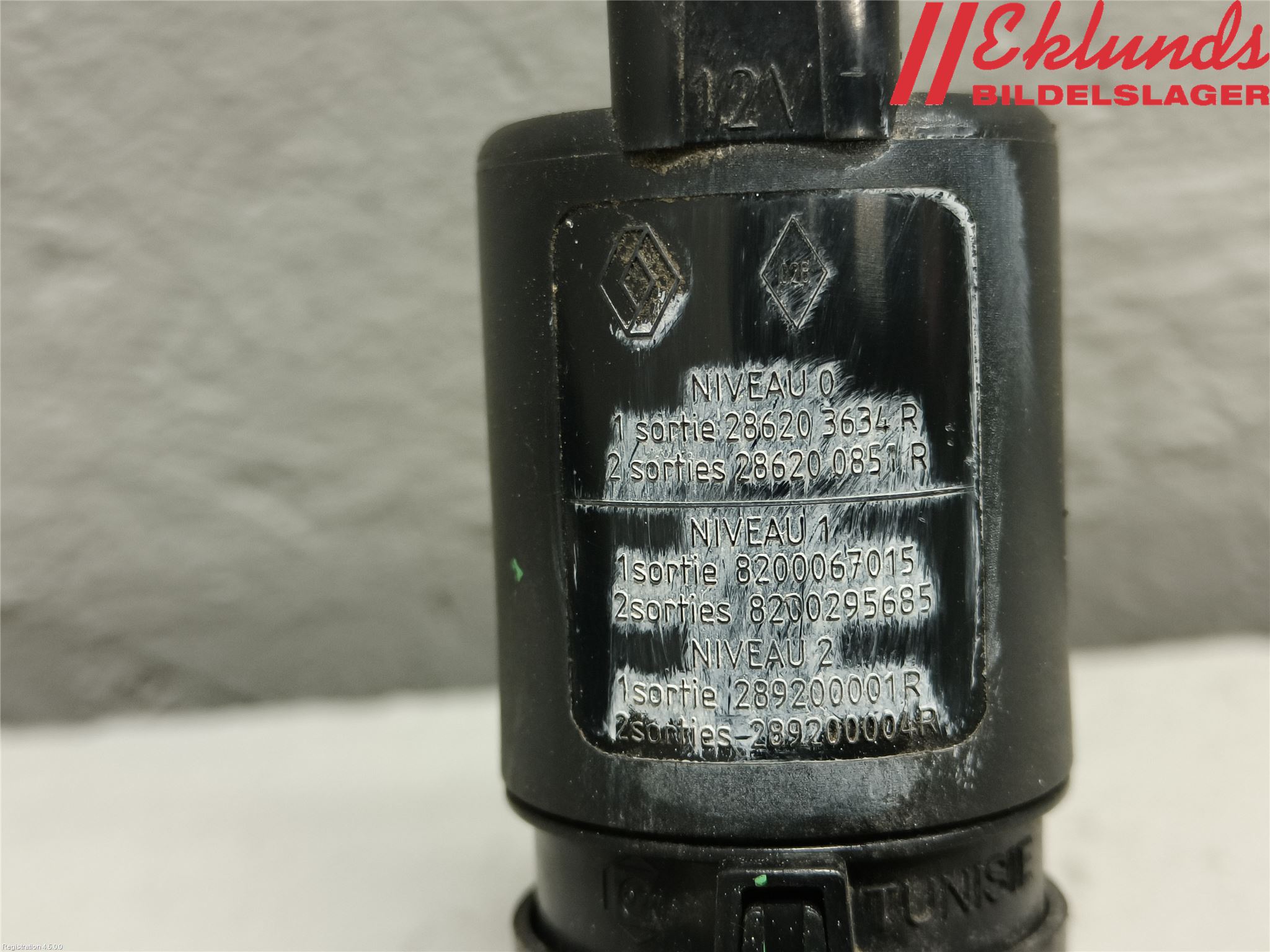 Dacia LOGAN MCV/STEPWAY Spolarpump Vindruta