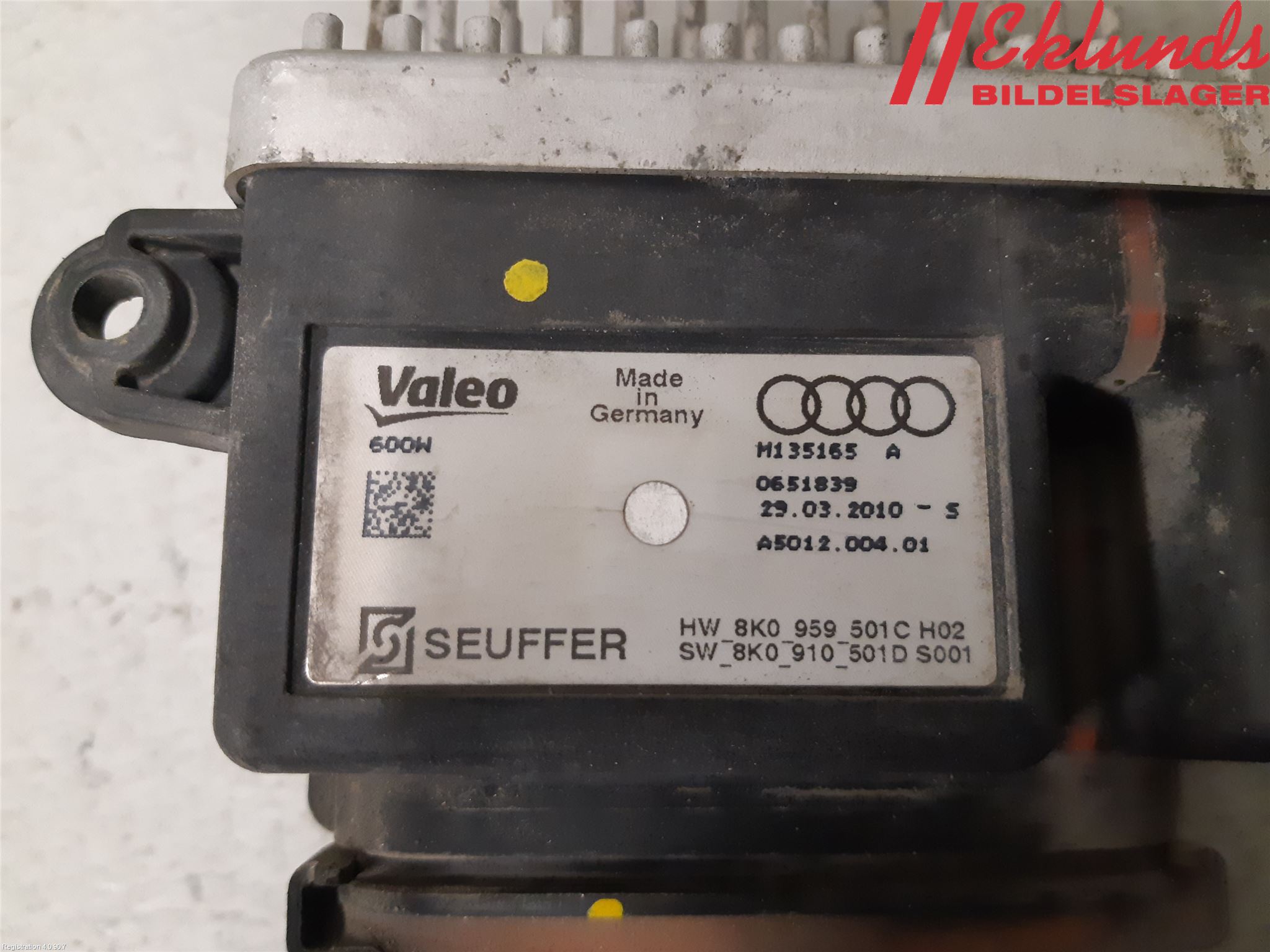 Audi A4/S4 08-11 Relä Kylfläkt